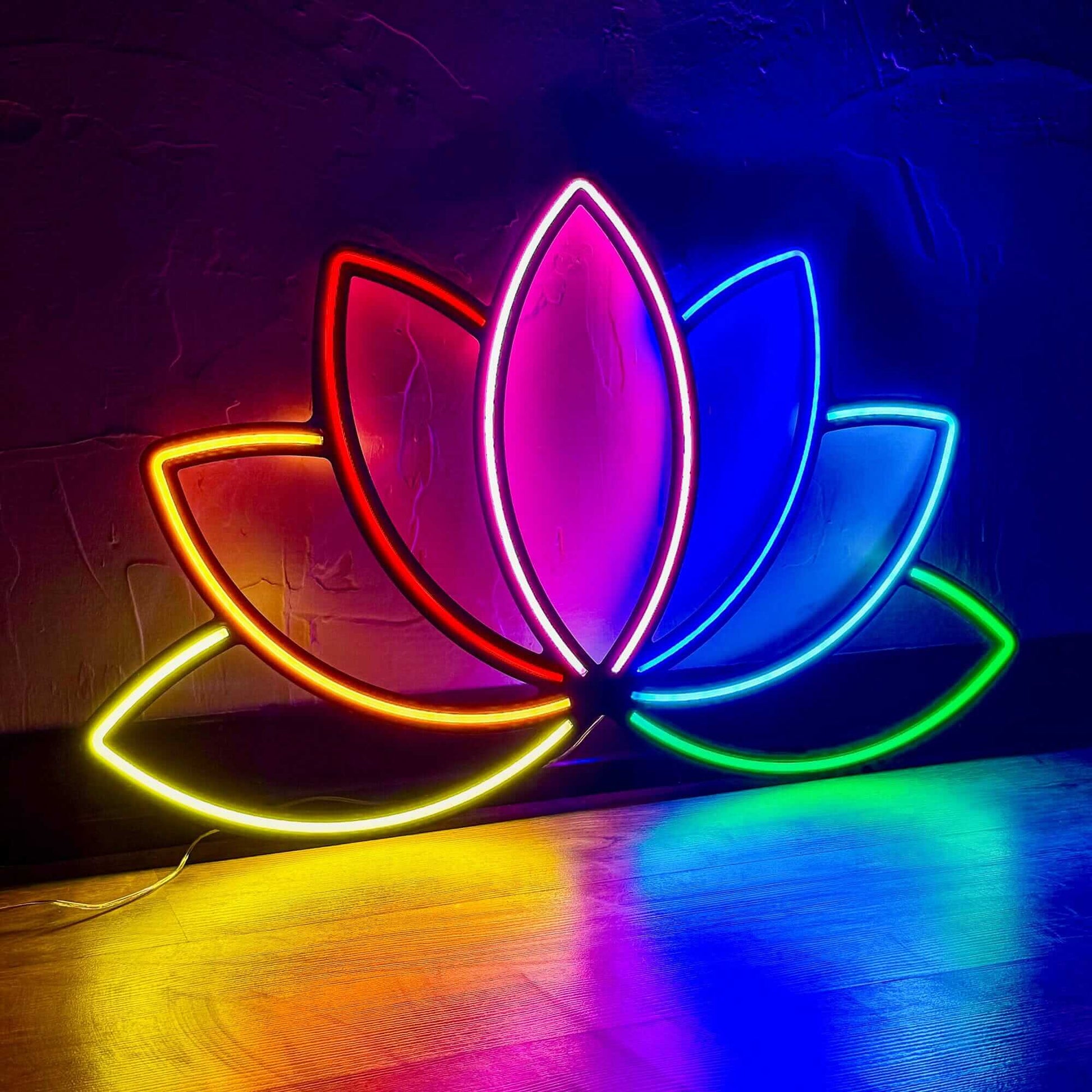 Lotus Flower - Neon Signs Neon Wall Art | SKU: NEO-106S | Available at Decojuana | Tags: neon abstract,Neon Artwork,Neon Signs,neon wall art,Neon Wall Decor