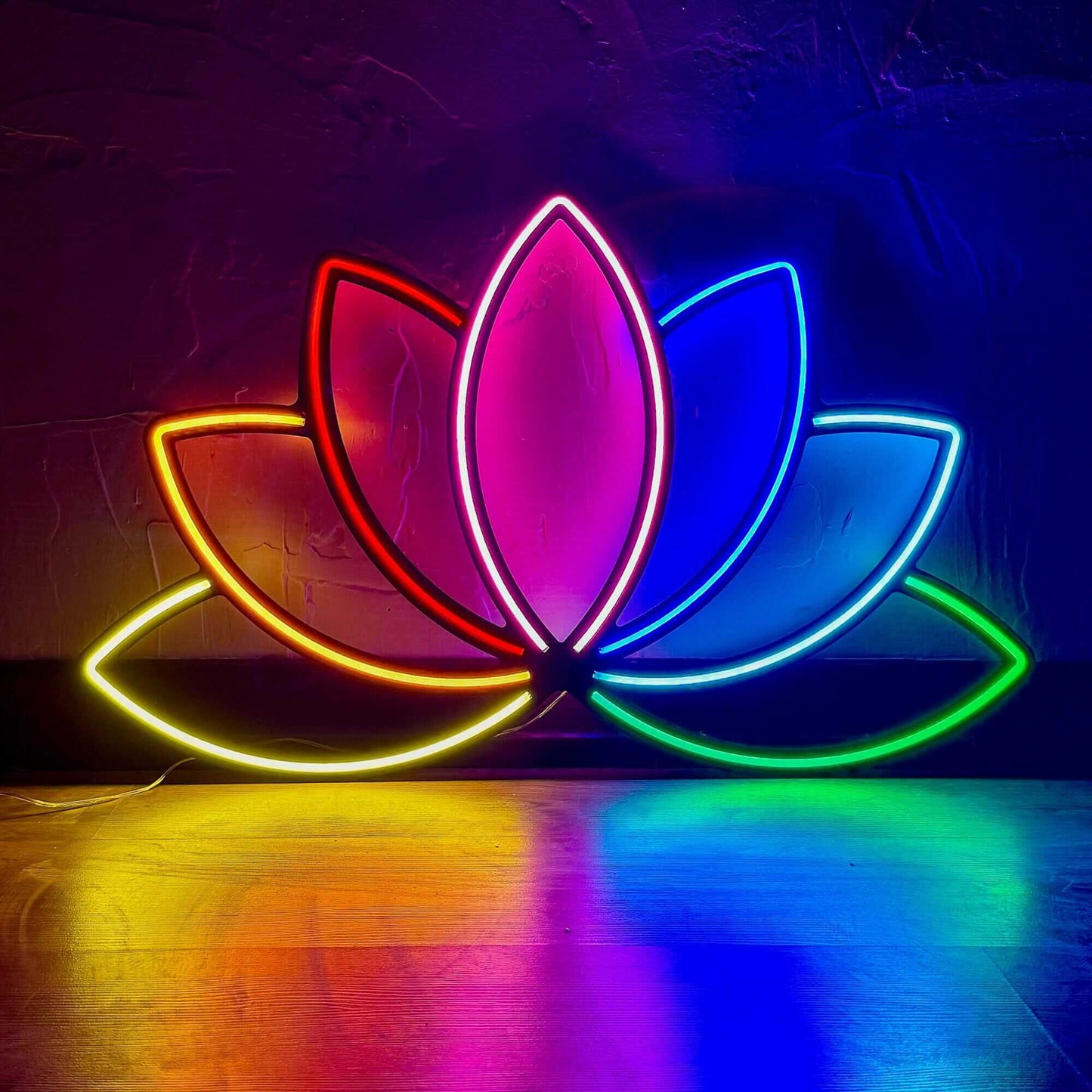 Lotus Flower - Neon Signs Neon Wall Art | SKU: NEO-106M | Available at Decojuana | Tags: neon abstract,Neon Artwork,Neon Signs,neon wall art,Neon Wall Decor