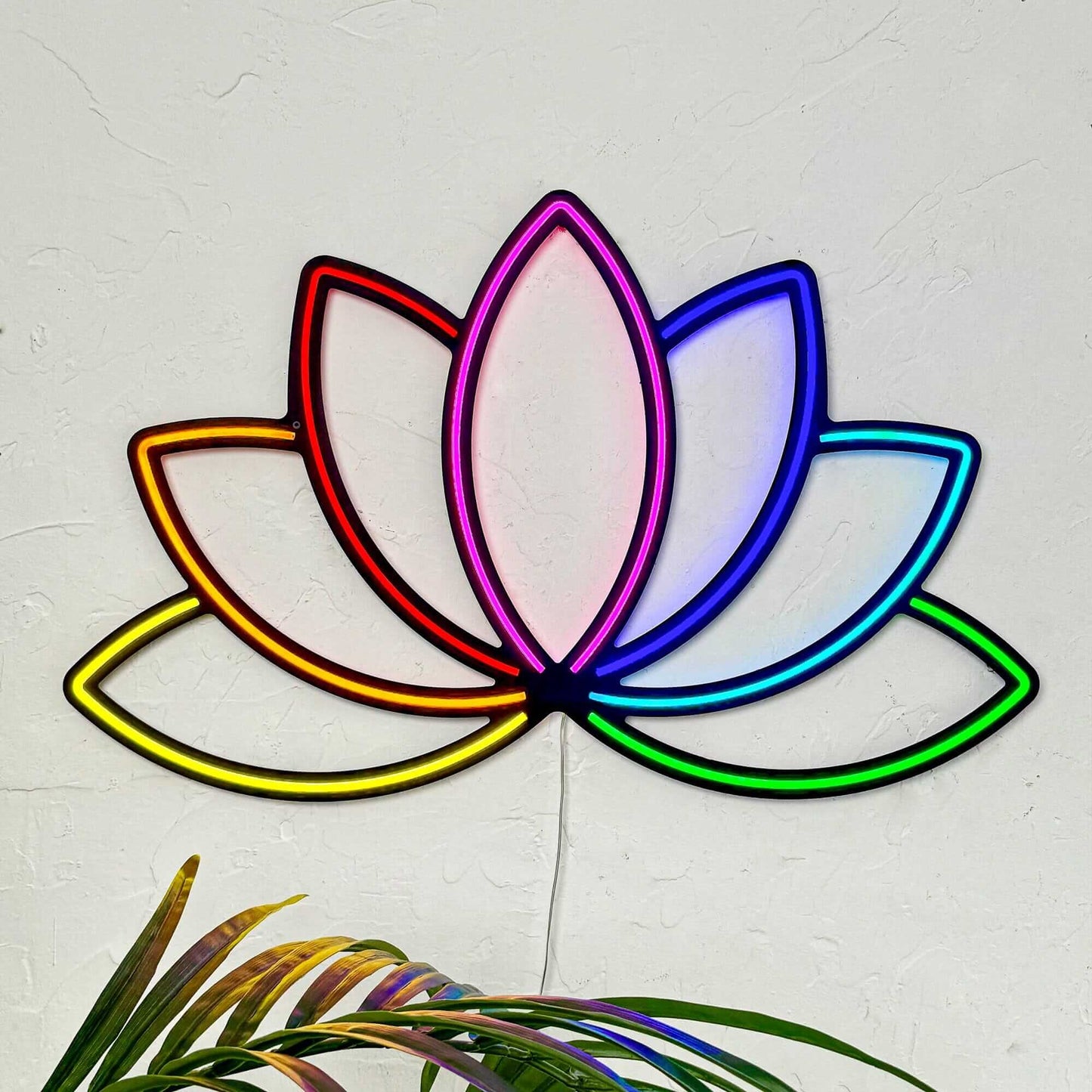 Lotus Flower - Neon Signs Neon Wall Art | SKU: NEO-106S | Available at Decojuana | Tags: neon abstract,Neon Artwork,Neon Signs,neon wall art,Neon Wall Decor