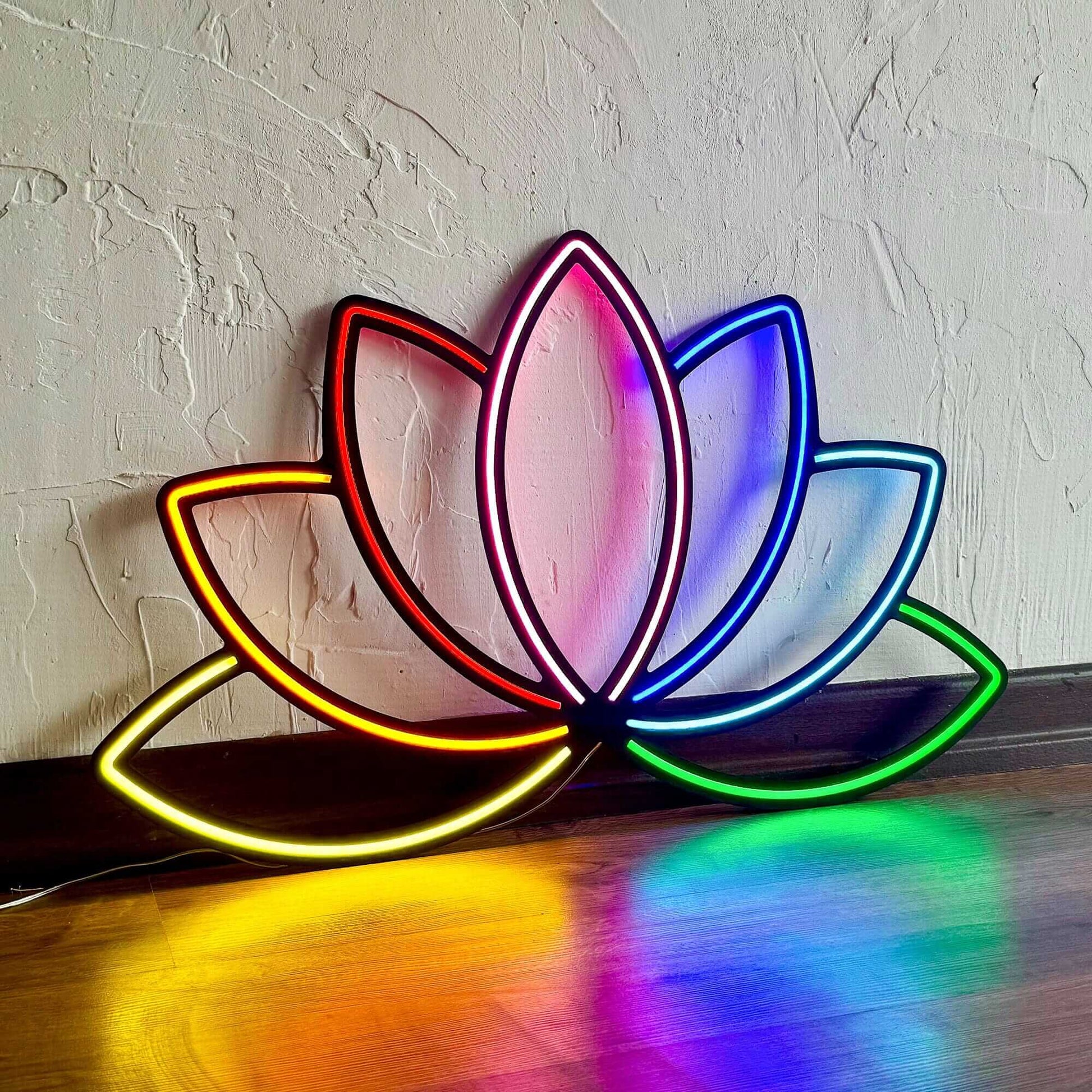 Lotus Flower - Neon Signs Neon Wall Art | SKU: NEO-106S | Available at Decojuana | Tags: neon abstract,Neon Artwork,Neon Signs,neon wall art,Neon Wall Decor