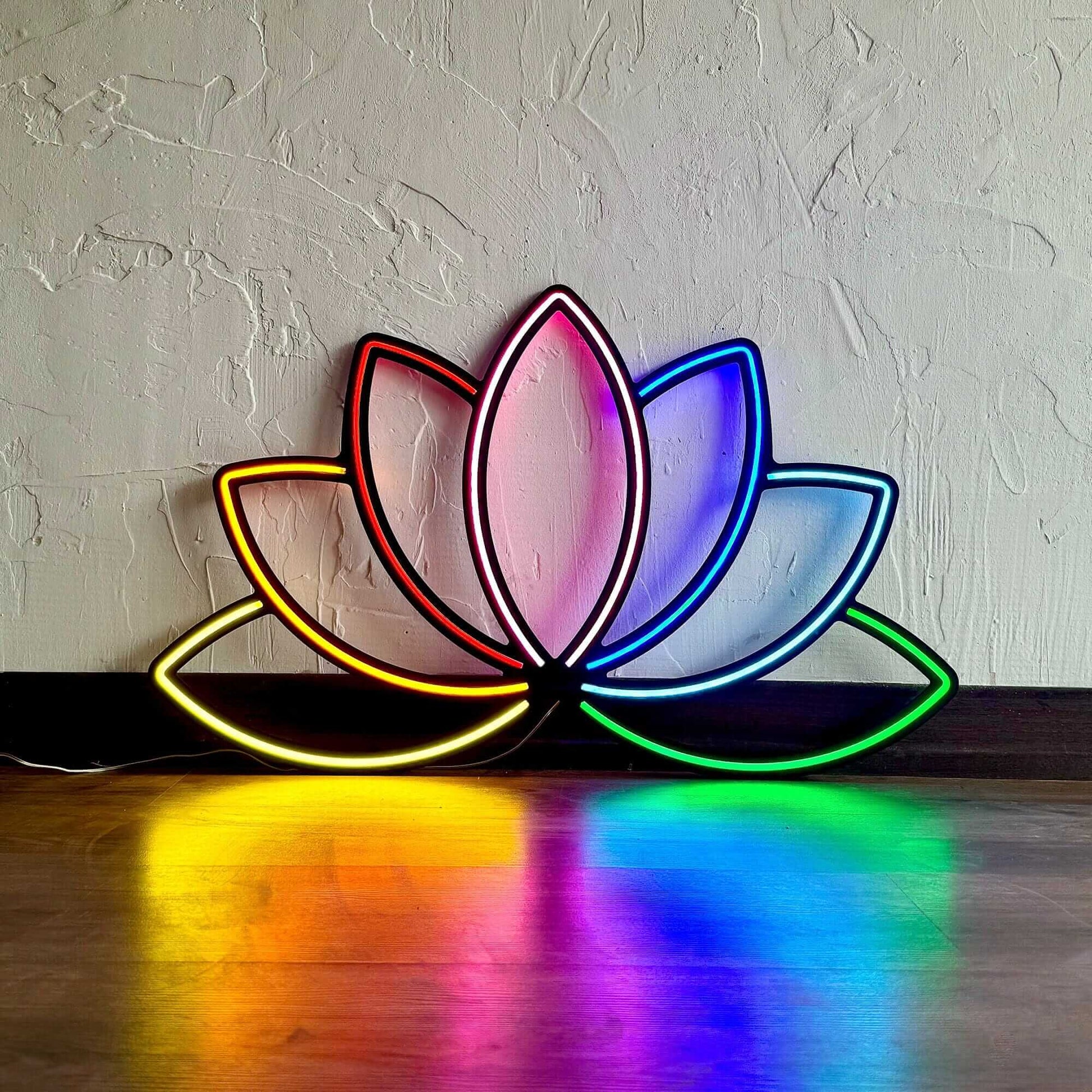 Lotus Flower - Neon Signs Neon Wall Art | SKU: NEO-106S | Available at Decojuana | Tags: neon abstract,Neon Artwork,Neon Signs,neon wall art,Neon Wall Decor