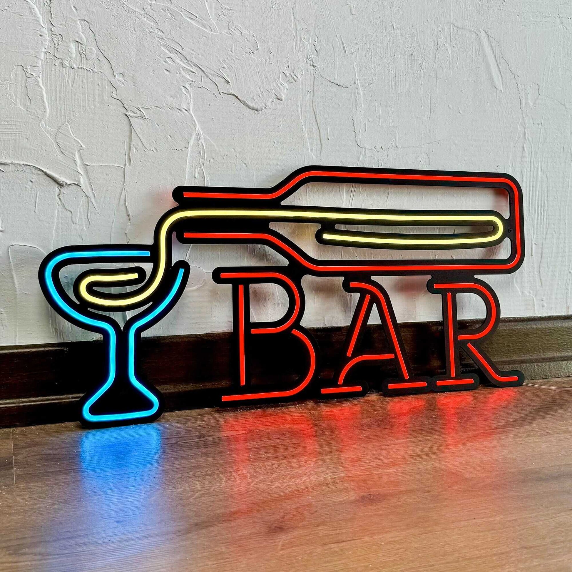 Vintage Bar Sign - Neon Signs Neon Wall Art | SKU: NEO-112 | Available at Decojuana | Tags: metal neon wall decor,Metal Neon Wall Letter,Neon Artwork,neon party wall decor,Neon Signs,neon wall art,Neon Wall Decor,Neon Wall Letter