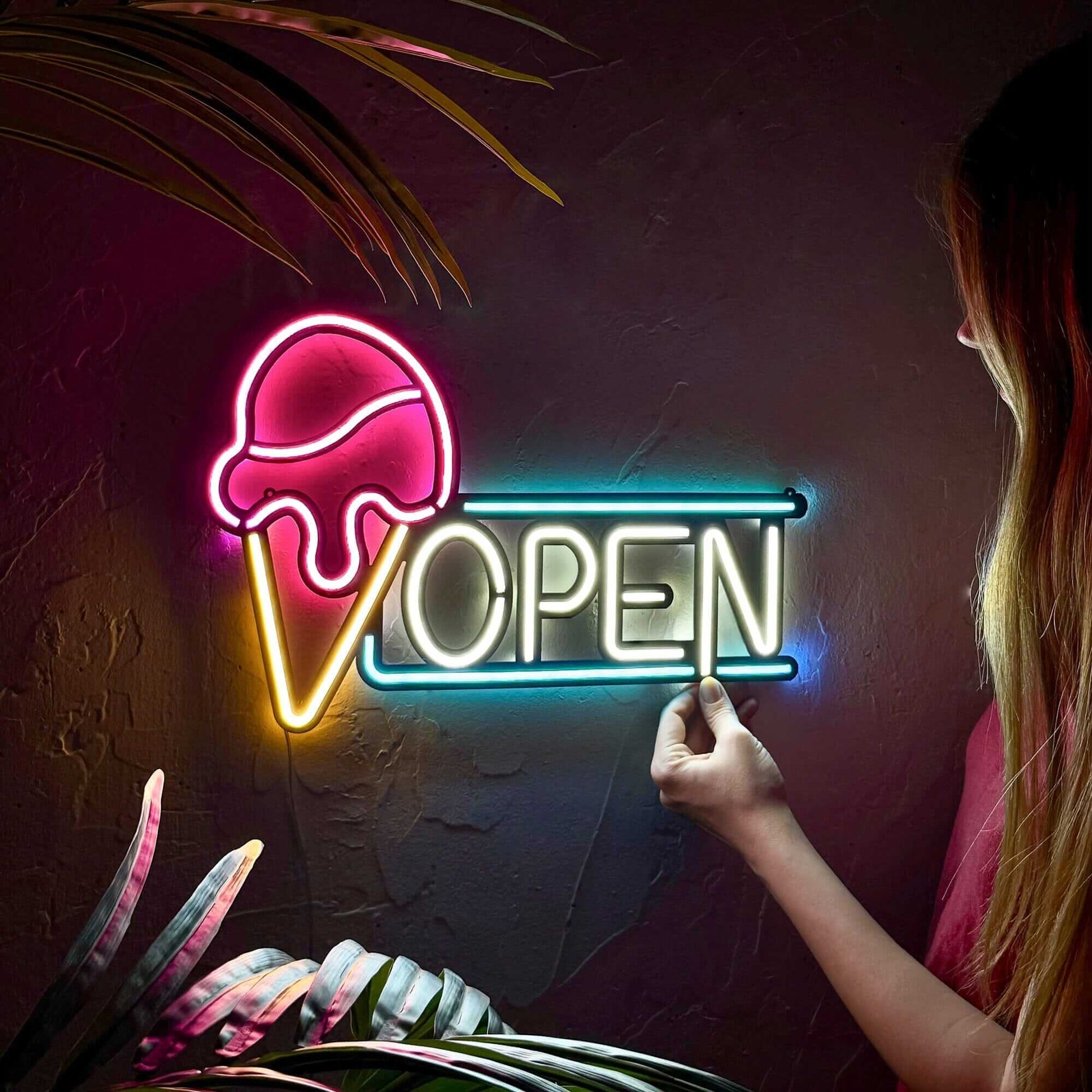 Open Door Sign 5 - Neon Signs Neon Wall Art | SKU: OPN-05 | Available at Decojuana | Tags: metal neon wall decor,Metal Neon Wall Letter,Neon Artwork,neon party wall decor,Neon Signs,neon wall art,Neon Wall Decor,Neon Wall Letter