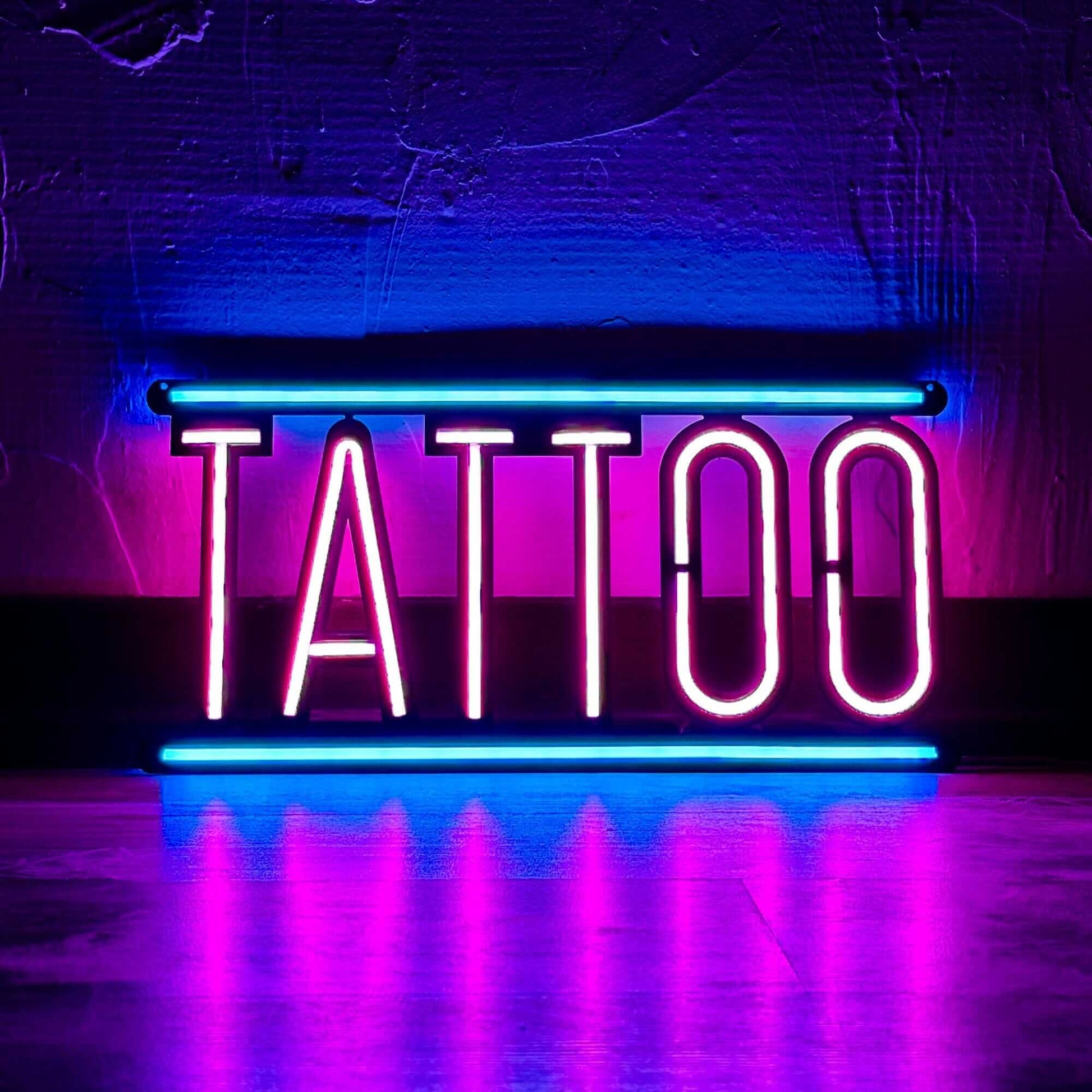 Tattoo - Neon Signs Neon Wall Art | SKU: NEO-119 | Available at Decojuana | Tags: metal neon wall decor,Metal Neon Wall Letter,Neon Artwork,neon party wall decor,neon quotes,Neon Signs,neon wall art,Neon Wall Decor,Neon Wall Letter