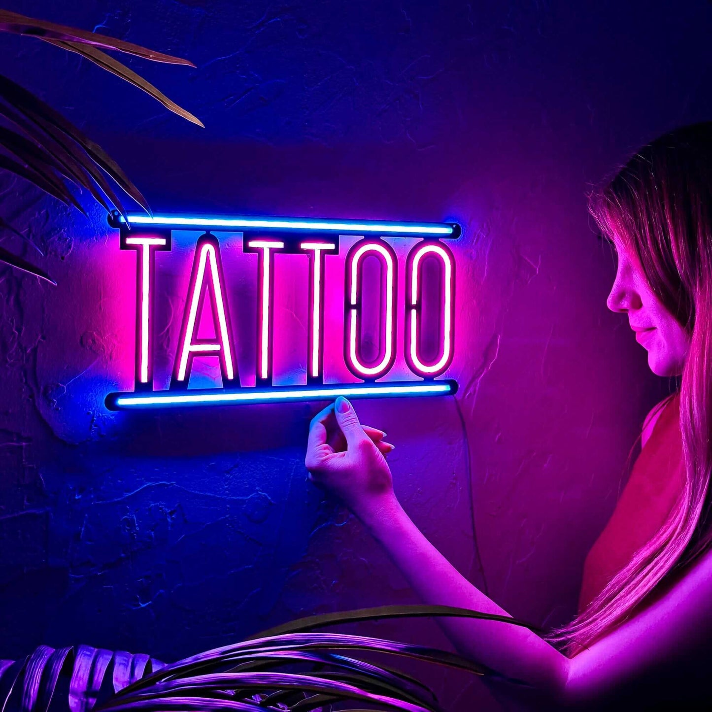 Tattoo - Neon Signs Neon Wall Art | SKU: NEO-119 | Available at Decojuana | Tags: metal neon wall decor,Metal Neon Wall Letter,Neon Artwork,neon party wall decor,neon quotes,Neon Signs,neon wall art,Neon Wall Decor,Neon Wall Letter