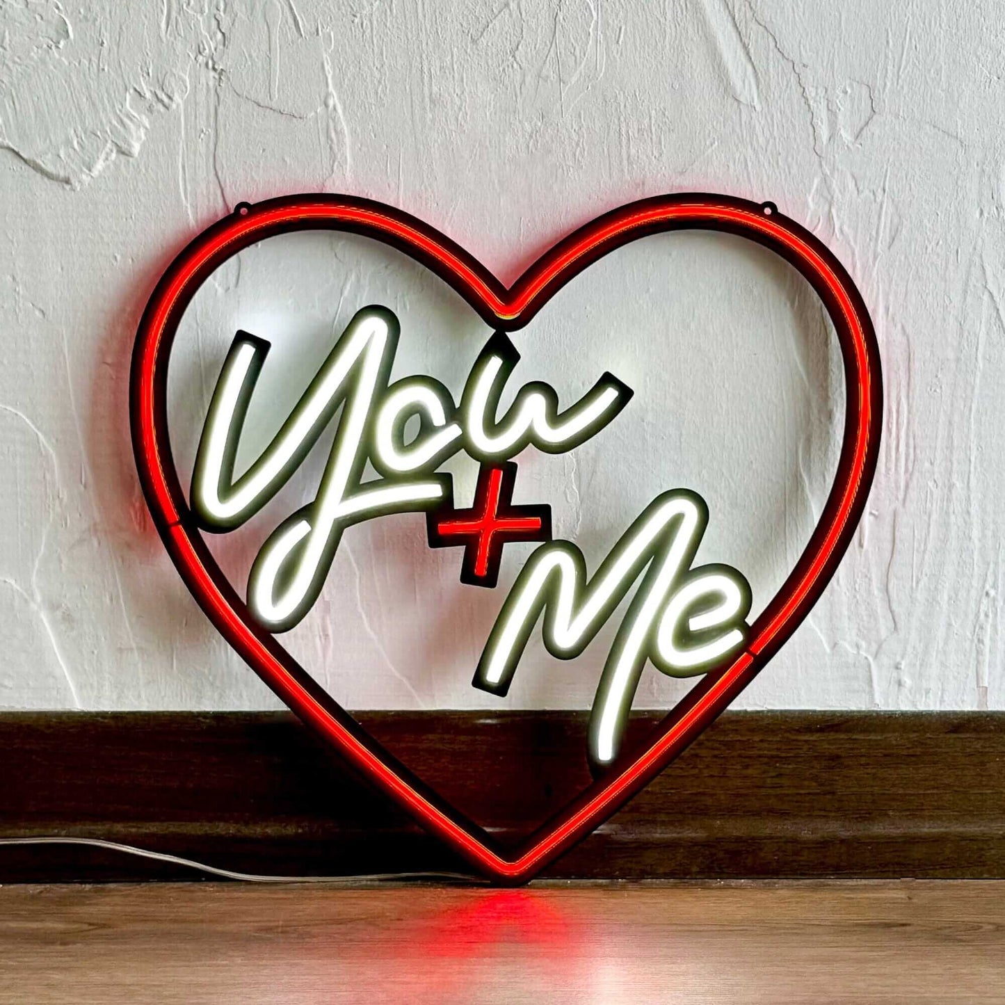 You+Me - Neon Signs Neon Wall Art | SKU: NEO-121 | Available at Decojuana | Tags: metal neon wall decor,Metal Neon Wall Letter,neon abstract,Neon Artwork,neon party wall decor,Neon Signs,neon wall art,Neon Wall Decor,Neon Wall Letter