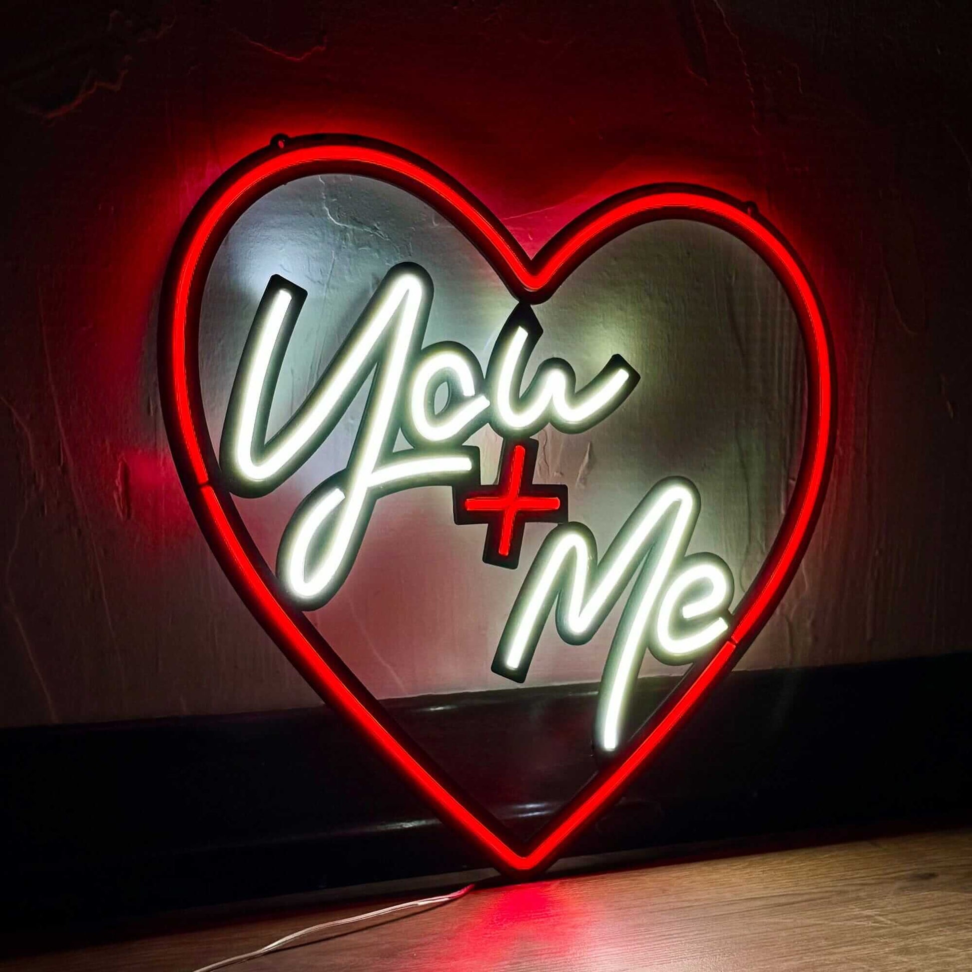 You+Me - Neon Signs Neon Wall Art | SKU: NEO-121 | Available at Decojuana | Tags: metal neon wall decor,Metal Neon Wall Letter,neon abstract,Neon Artwork,neon party wall decor,Neon Signs,neon wall art,Neon Wall Decor,Neon Wall Letter