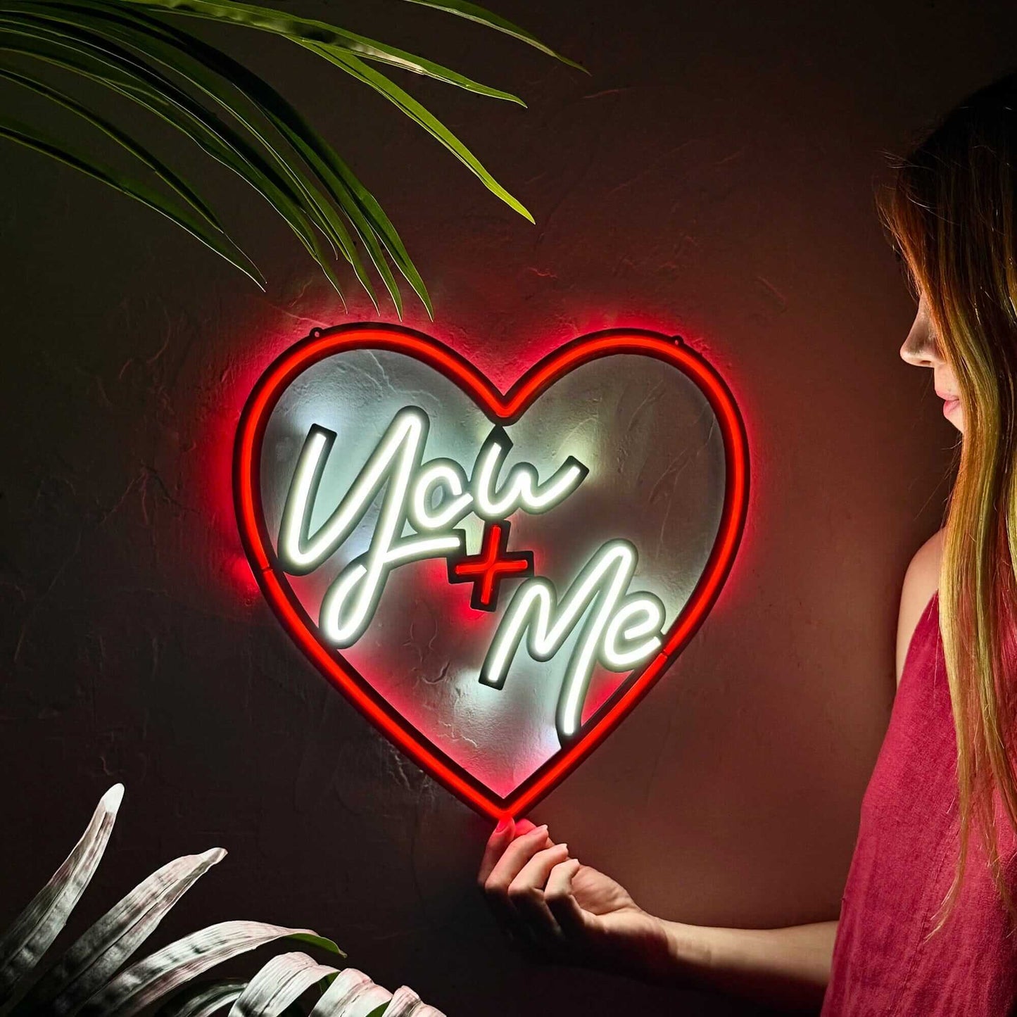 You+Me - Neon Signs Neon Wall Art | SKU: NEO-121 | Available at Decojuana | Tags: metal neon wall decor,Metal Neon Wall Letter,neon abstract,Neon Artwork,neon party wall decor,Neon Signs,neon wall art,Neon Wall Decor,Neon Wall Letter