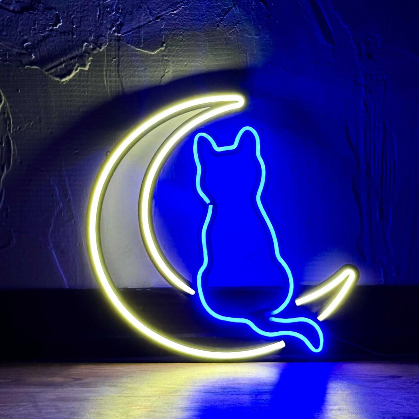 Luna - Neon Signs Neon Wall Art | SKU: NEO-123B | Available at Decojuana | Tags: metal neon wall decor,neon abstract,Neon Artwork,neon party wall decor,Neon Signs,neon wall art,Neon Wall Decor,Neon Wall Letter