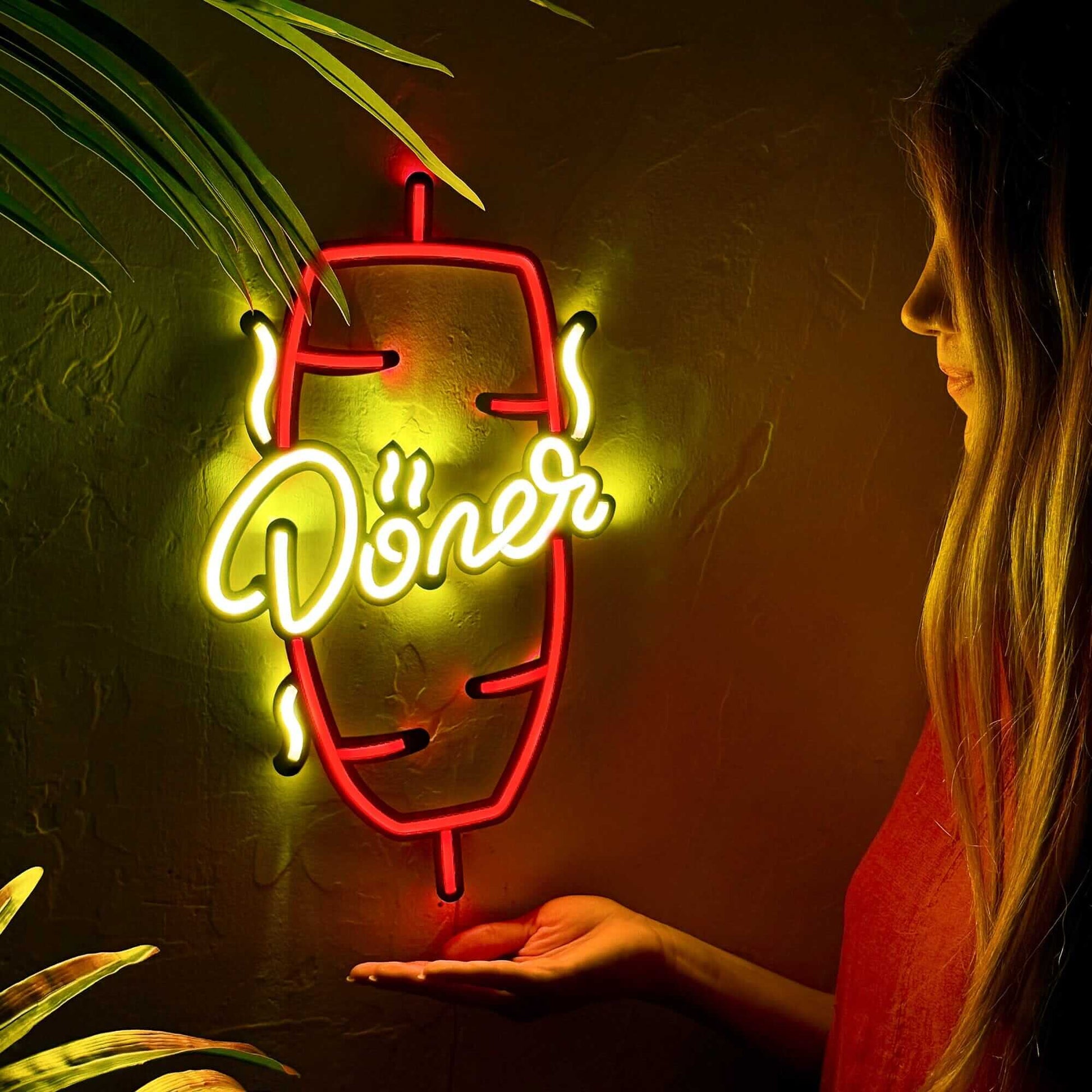 Döner 01 - Neon Signs Neon Wall Art | SKU: NEO-125 | Available at Decojuana | Tags: metal neon wall decor,Metal Neon Wall Letter,Neon Artwork,Neon Signs,neon wall art,Neon Wall Decor,Neon Wall Letter