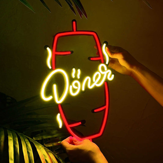 Döner 01 - Neon Signs Neon Wall Art | SKU: NEO-125 | Available at Decojuana | Tags: metal neon wall decor,Metal Neon Wall Letter,Neon Artwork,Neon Signs,neon wall art,Neon Wall Decor,Neon Wall Letter