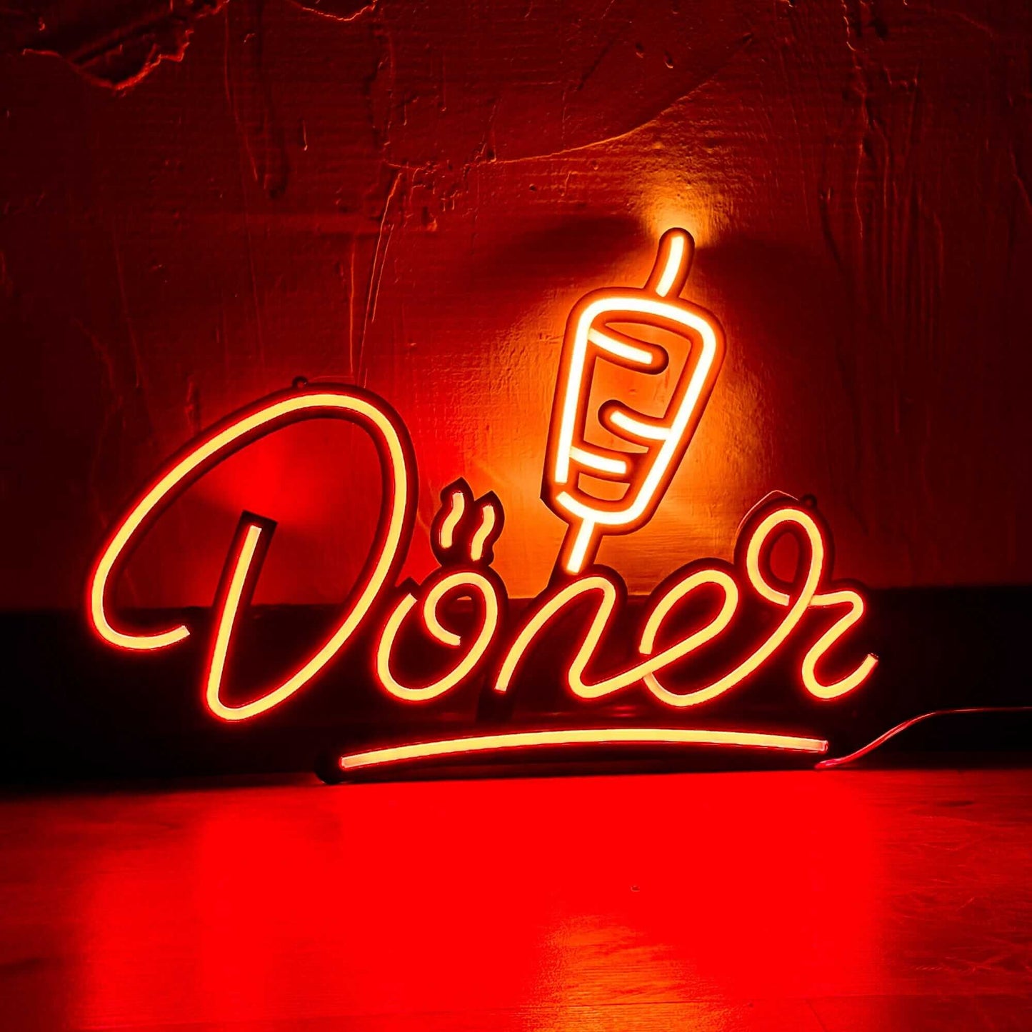 Döner 02 - Neon Signs Neon Wall Art | SKU: NEO-126 | Available at Decojuana | Tags: metal neon wall decor,Metal Neon Wall Letter,Neon Artwork,Neon Signs,neon wall art,Neon Wall Decor