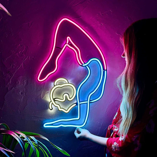 Yoga - Neon Signs Neon Wall Art | SKU: NEO-130 | Available at Decojuana | Tags: Neon Artwork,Neon Signs,neon wall art,Neon Wall Decor