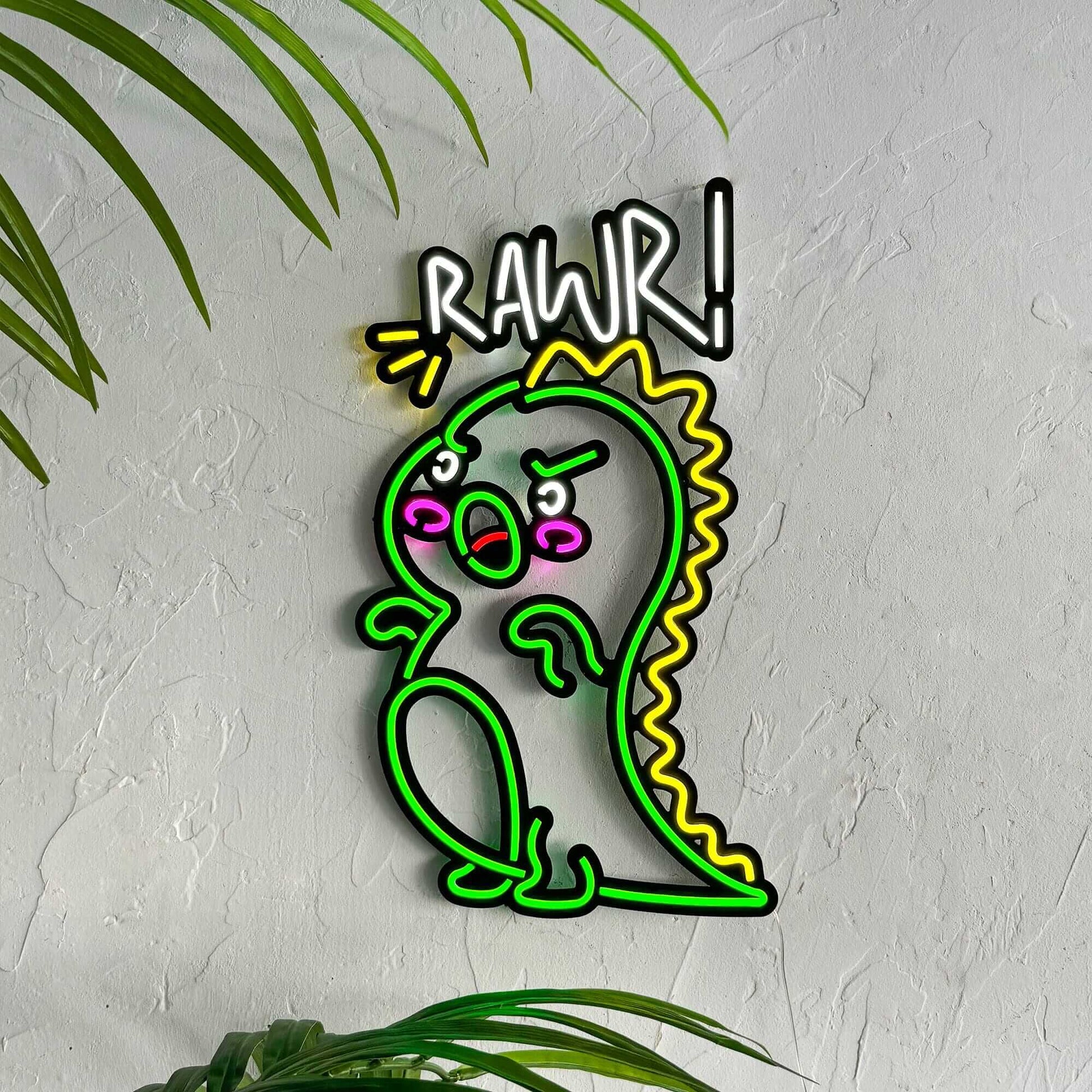 Dino - Neon Signs Neon Wall Art | SKU: NEO-131 | Available at Decojuana | Tags: Neon Artwork,Neon Signs,neon wall art,Neon Wall Decor