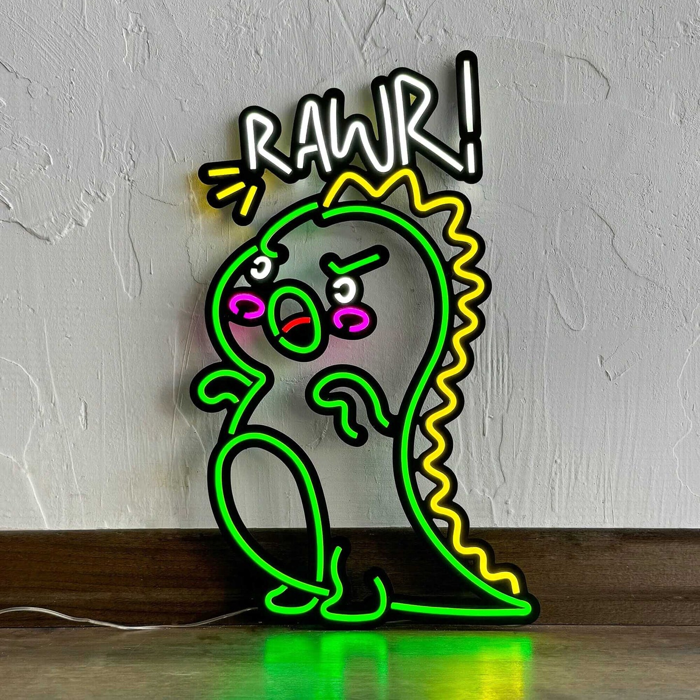 Dino - Neon Signs Neon Wall Art | SKU: NEO-131 | Available at Decojuana | Tags: Neon Artwork,Neon Signs,neon wall art,Neon Wall Decor