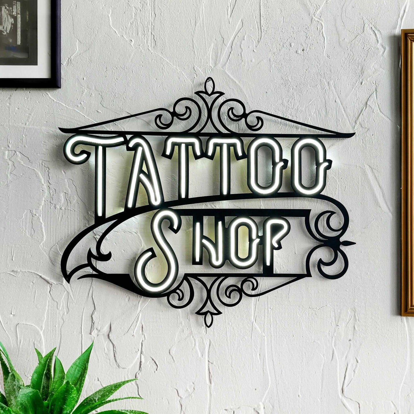 Tattoo Shop - Neon Signs Neon Wall Art | SKU: NEO-133 | Available at Decojuana | Tags: Neon Artwork,Neon Signs,neon wall art,Neon Wall Decor,Neon Wall Letter