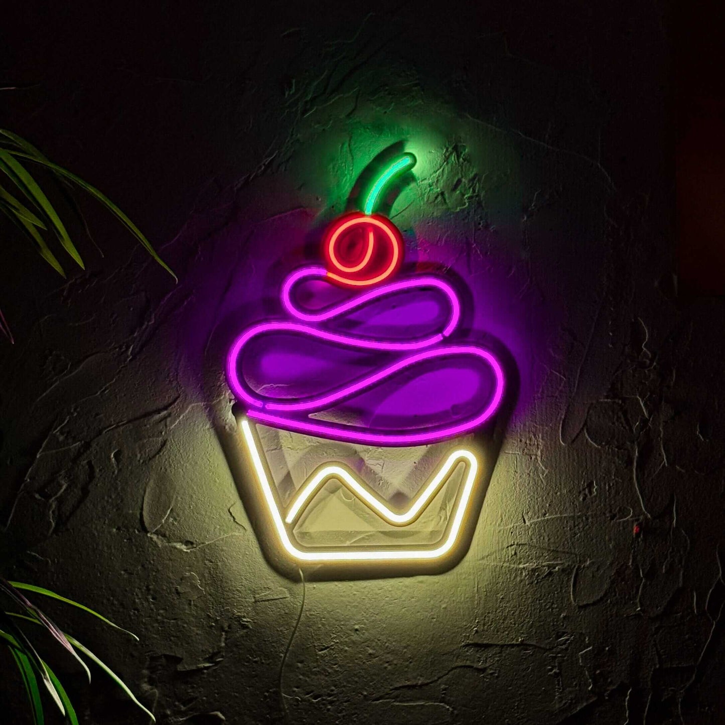 Cupcake - Neon Signs Neon Wall Art | SKU: NEO-024 | Available at Decojuana | Tags: bakery shop,discount,Kitchen Wall Art,Kitchen Wall Decor,led,Led decor,Led Wall Decor,Led Wall Letter Decor,Light,Lightning,Metal Artwork,Metal Decoration,Metal Wall Art,Me