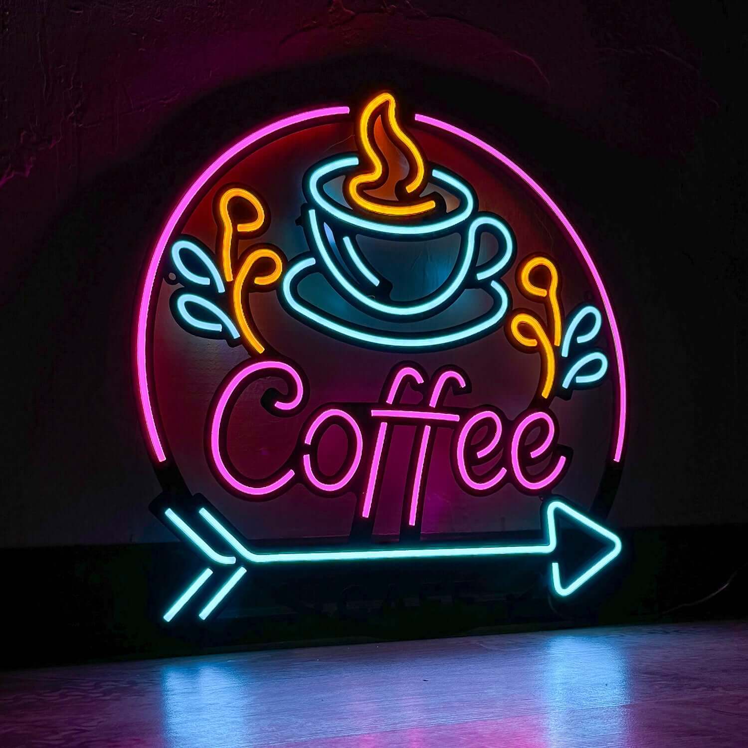 Neon Coffee 1 - Neon Signs Neon Wall Art | SKU: NEO-142 | Available at Decojuana | Tags: Neon Artwork,Neon Signs,neon wall art,Neon Wall Decor