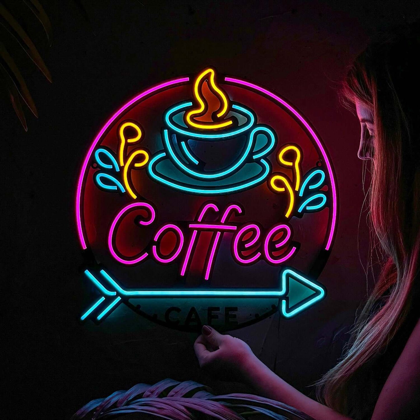 Neon Coffee 1 - Neon Signs Neon Wall Art | SKU: NEO-142 | Available at Decojuana | Tags: Neon Artwork,Neon Signs,neon wall art,Neon Wall Decor