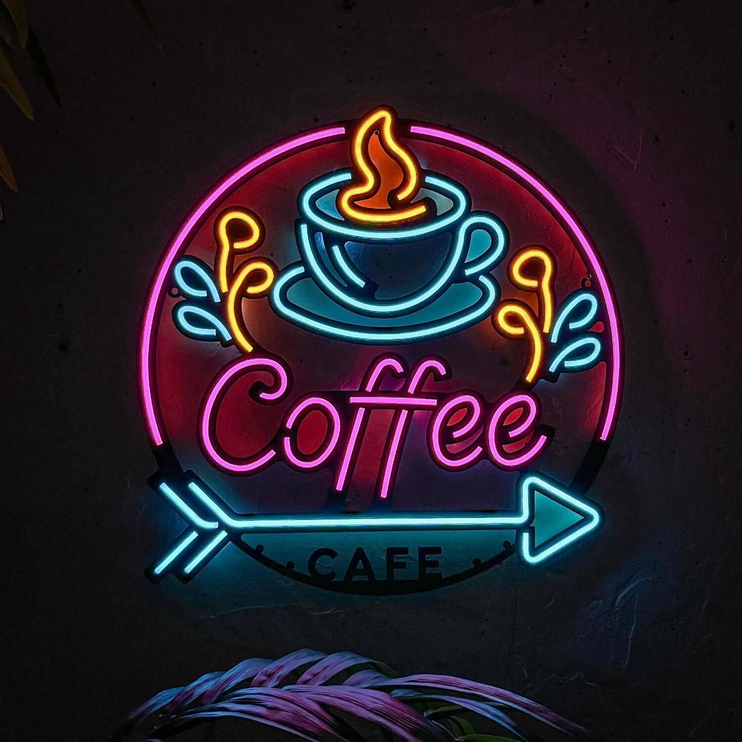 Neon Coffee 1 - Neon Signs Neon Wall Art | SKU: NEO-142 | Available at Decojuana | Tags: Neon Artwork,Neon Signs,neon wall art,Neon Wall Decor