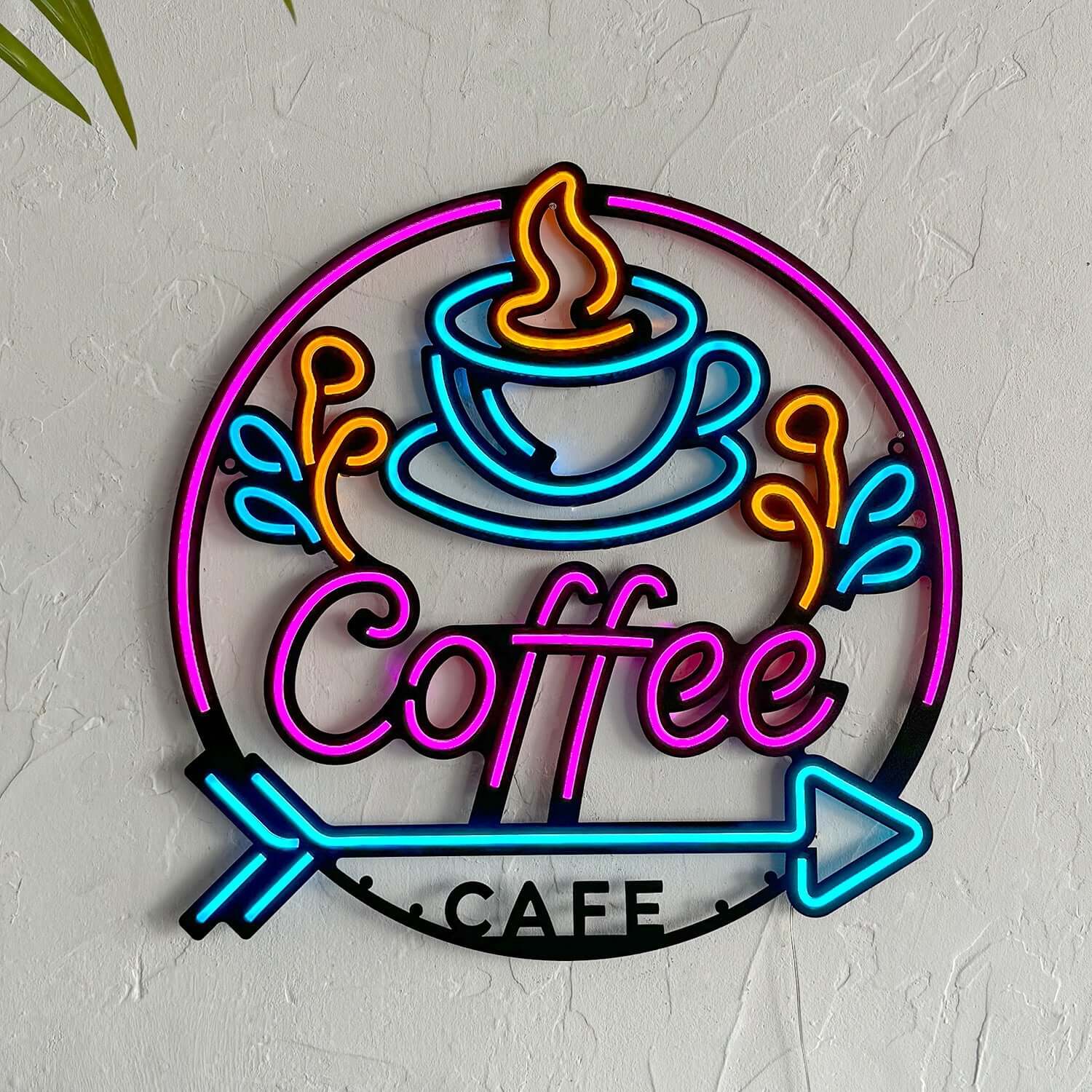 Neon Coffee 1 - Neon Signs Neon Wall Art | SKU: NEO-142 | Available at Decojuana | Tags: Neon Artwork,Neon Signs,neon wall art,Neon Wall Decor