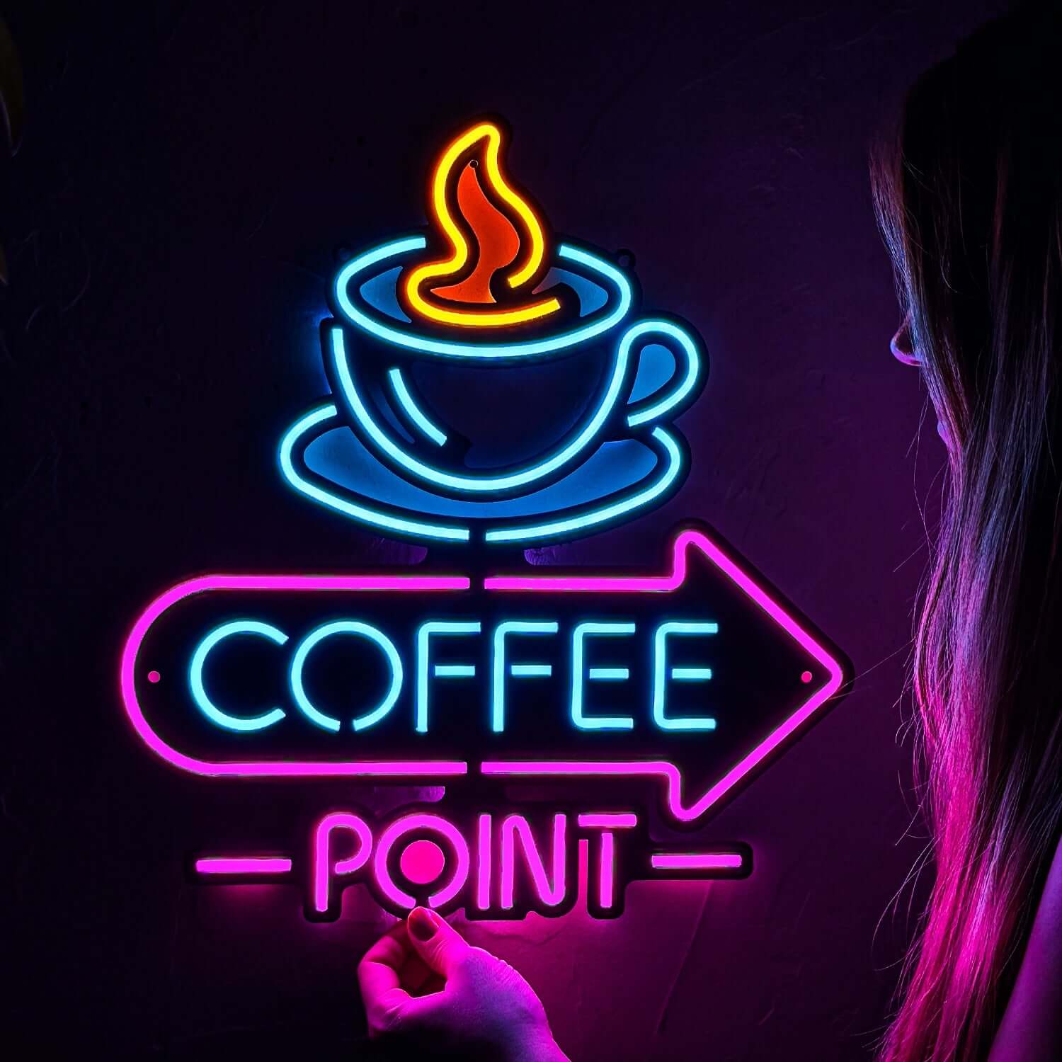 Neon Coffee 3 - Neon Signs Neon Wall Art | SKU: NEO-144 | Available at Decojuana | Tags: Neon Artwork,Neon Signs,neon wall art,Neon Wall Decor