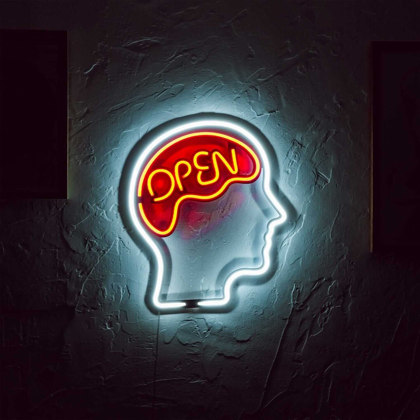 Open Mind - Neon Signs Neon Wall Art | SKU: NEO-067 | Available at Decojuana | Tags: metal neon wall decor,Metal Neon Wall Letter,neon abstract,Neon Artwork,neon party wall decor,Neon Signs,neon wall art,Neon Wall Decor,Valentine's Day Gift