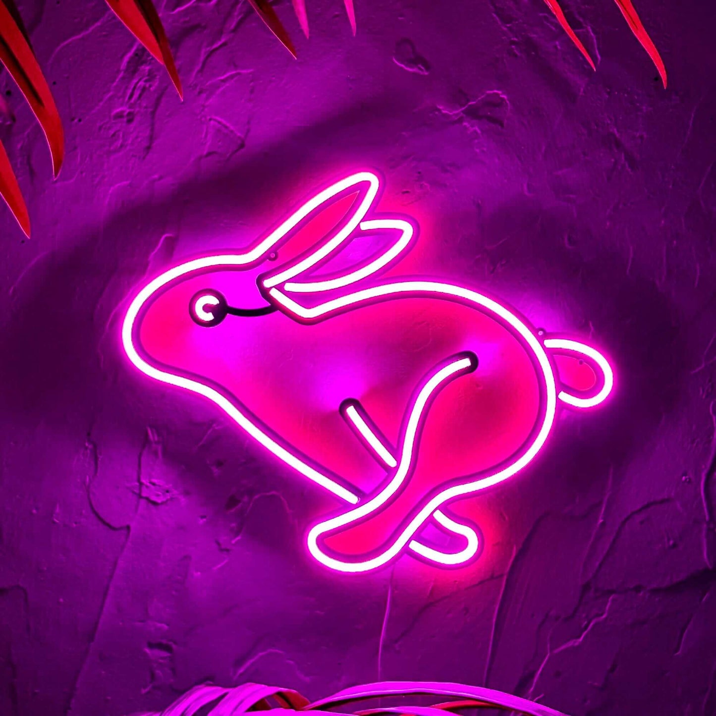 Rabbit 1 - Neon Signs Neon Wall Art | SKU: NEO-137 | Available at Decojuana | Tags: animal neon wall decor,metal neon wall decor,Neon Artwork,Neon Signs,neon wall art,Neon Wall Decor