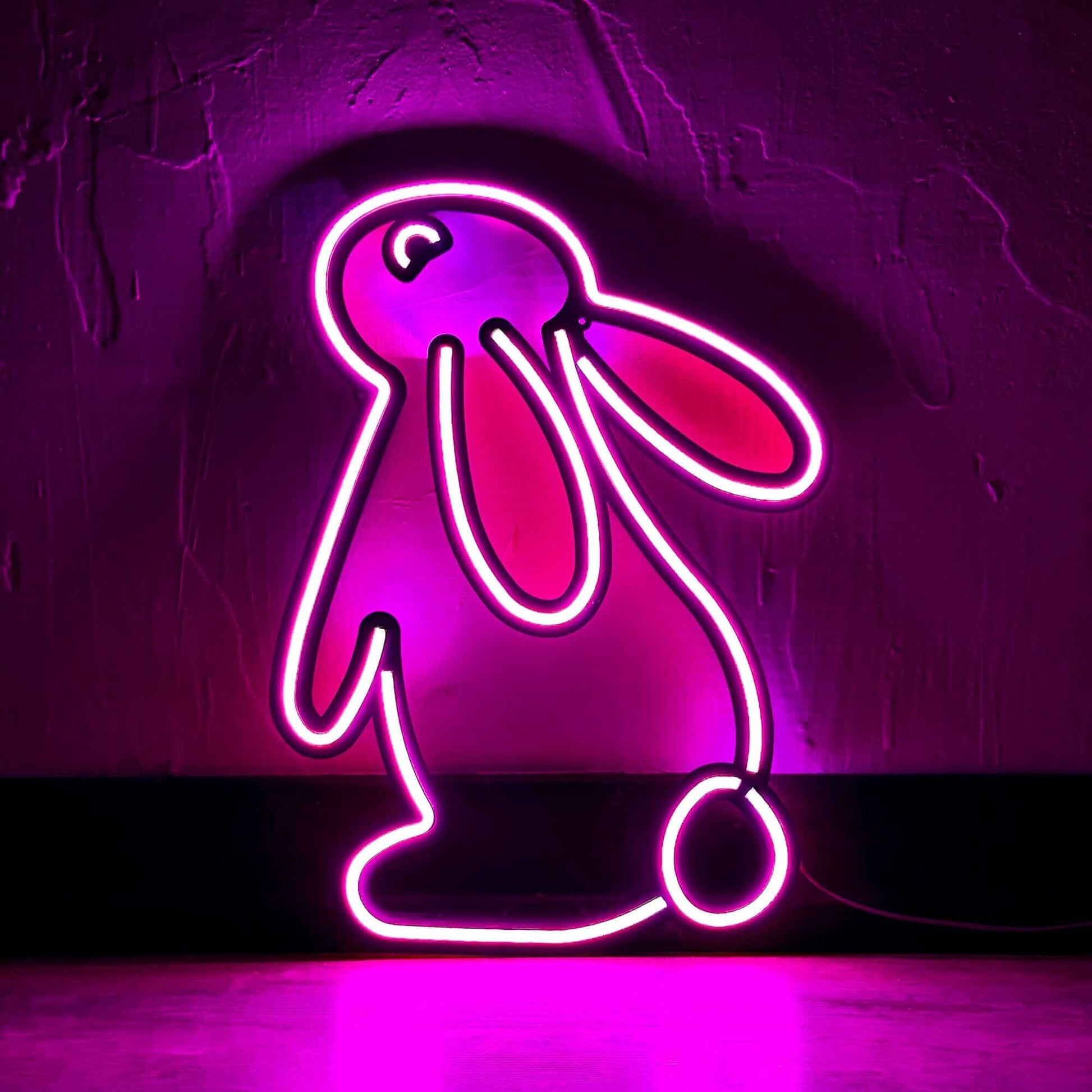 Rabbit 2 - Neon Signs Neon Wall Art | SKU: NEO-138 | Available at Decojuana | Tags: animal neon wall decor,Neon Artwork,Neon Signs,neon wall art,Neon Wall Decor,Neon Wall Letter