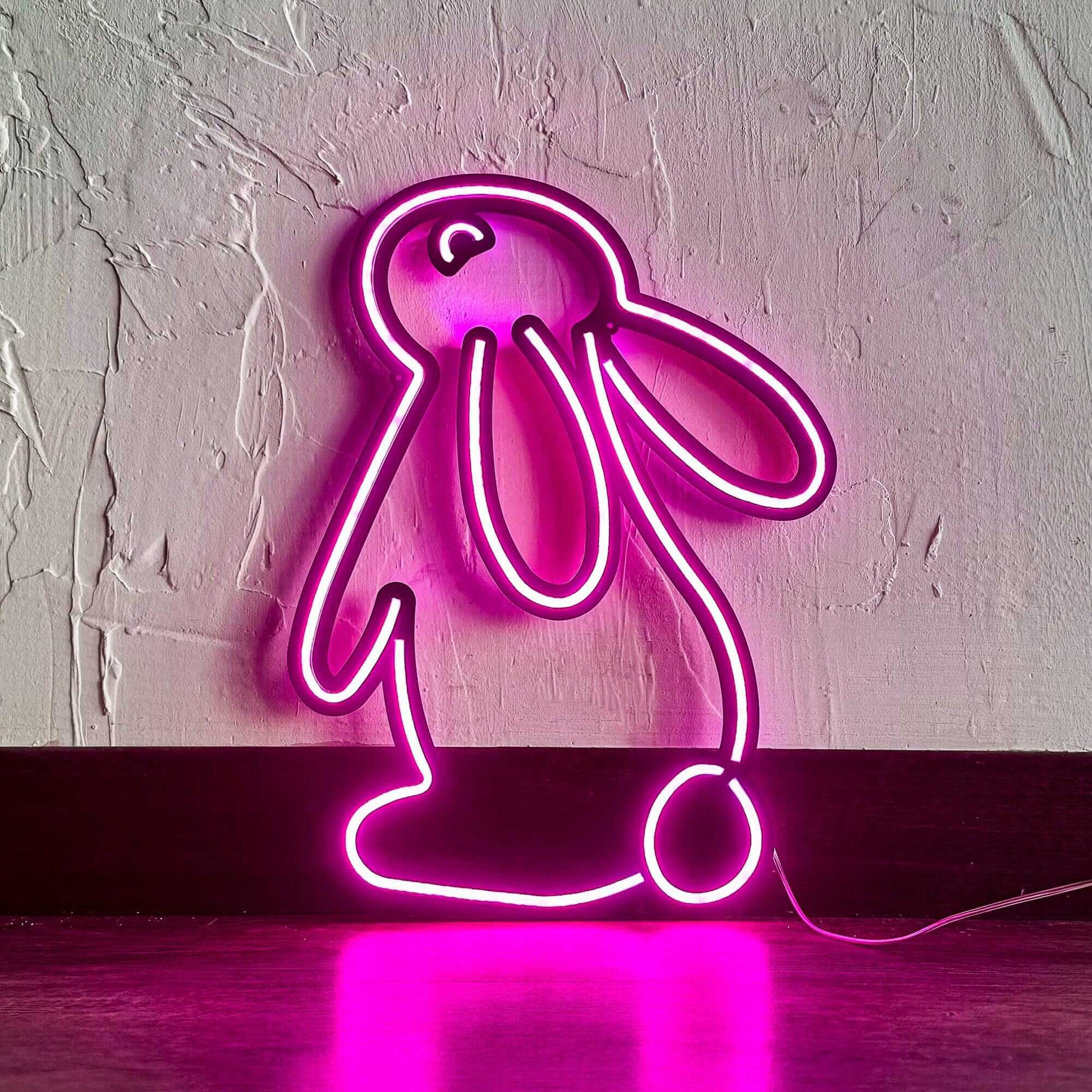 Rabbit 2 - Neon Signs Neon Wall Art | SKU: NEO-138 | Available at Decojuana | Tags: animal neon wall decor,Neon Artwork,Neon Signs,neon wall art,Neon Wall Decor,Neon Wall Letter