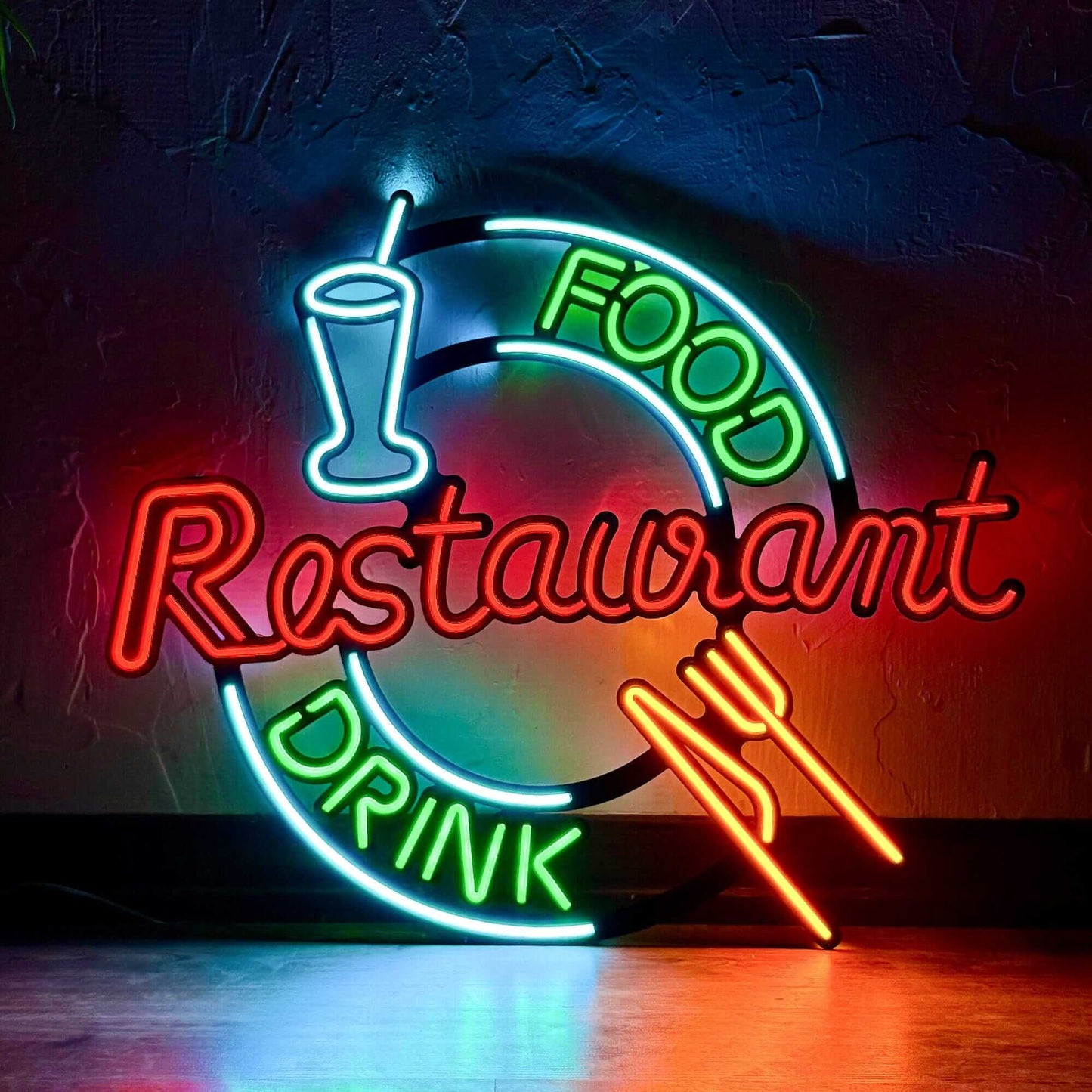 Restaurant - Neon Signs Neon Wall Art | SKU: NEO-114S | Available at Decojuana | Tags: metal neon wall decor,Metal Neon Wall Letter,Neon Artwork,Neon Signs,neon wall art,Neon Wall Decor