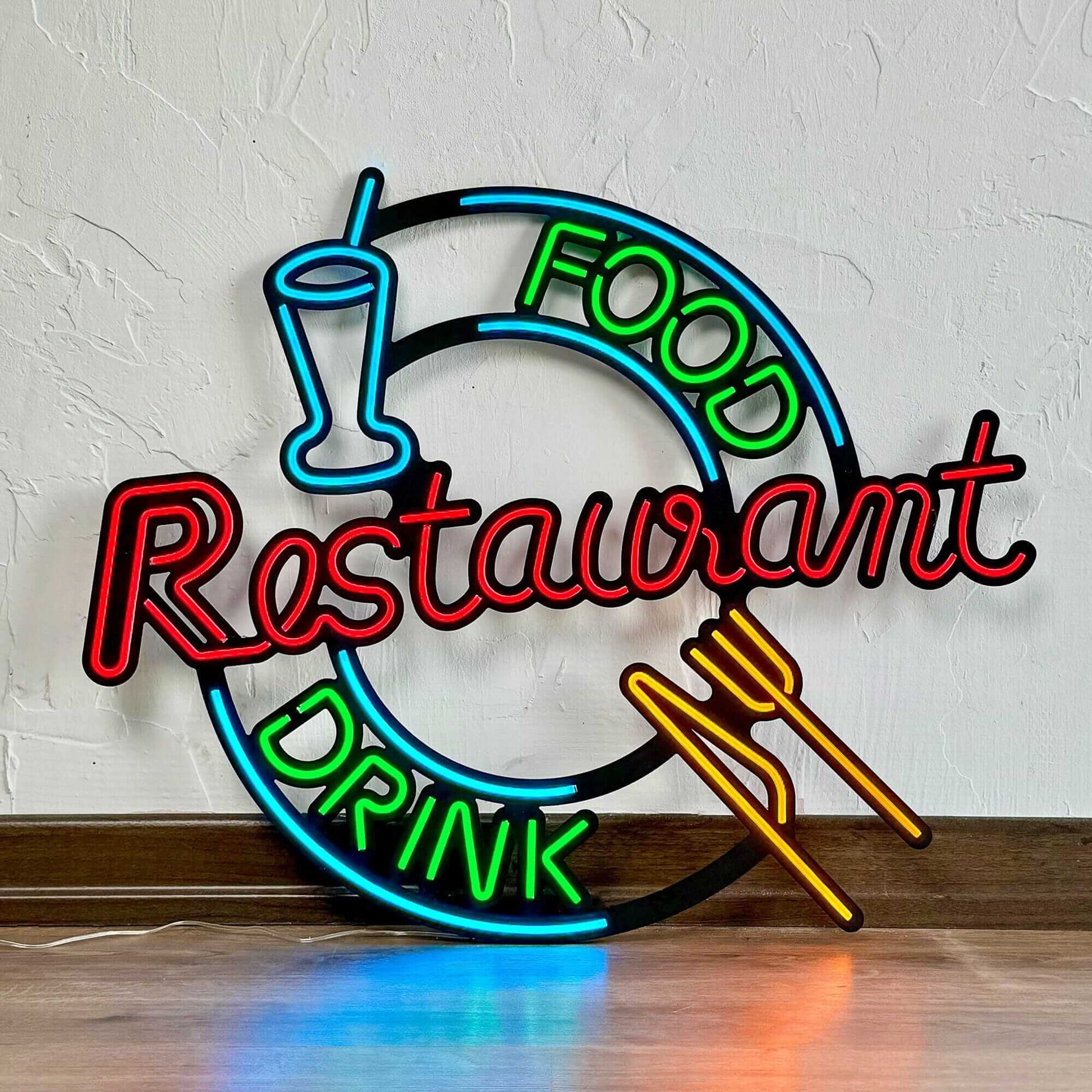 Restaurant - Neon Signs Neon Wall Art | SKU: NEO-114S | Available at Decojuana | Tags: metal neon wall decor,Metal Neon Wall Letter,Neon Artwork,Neon Signs,neon wall art,Neon Wall Decor