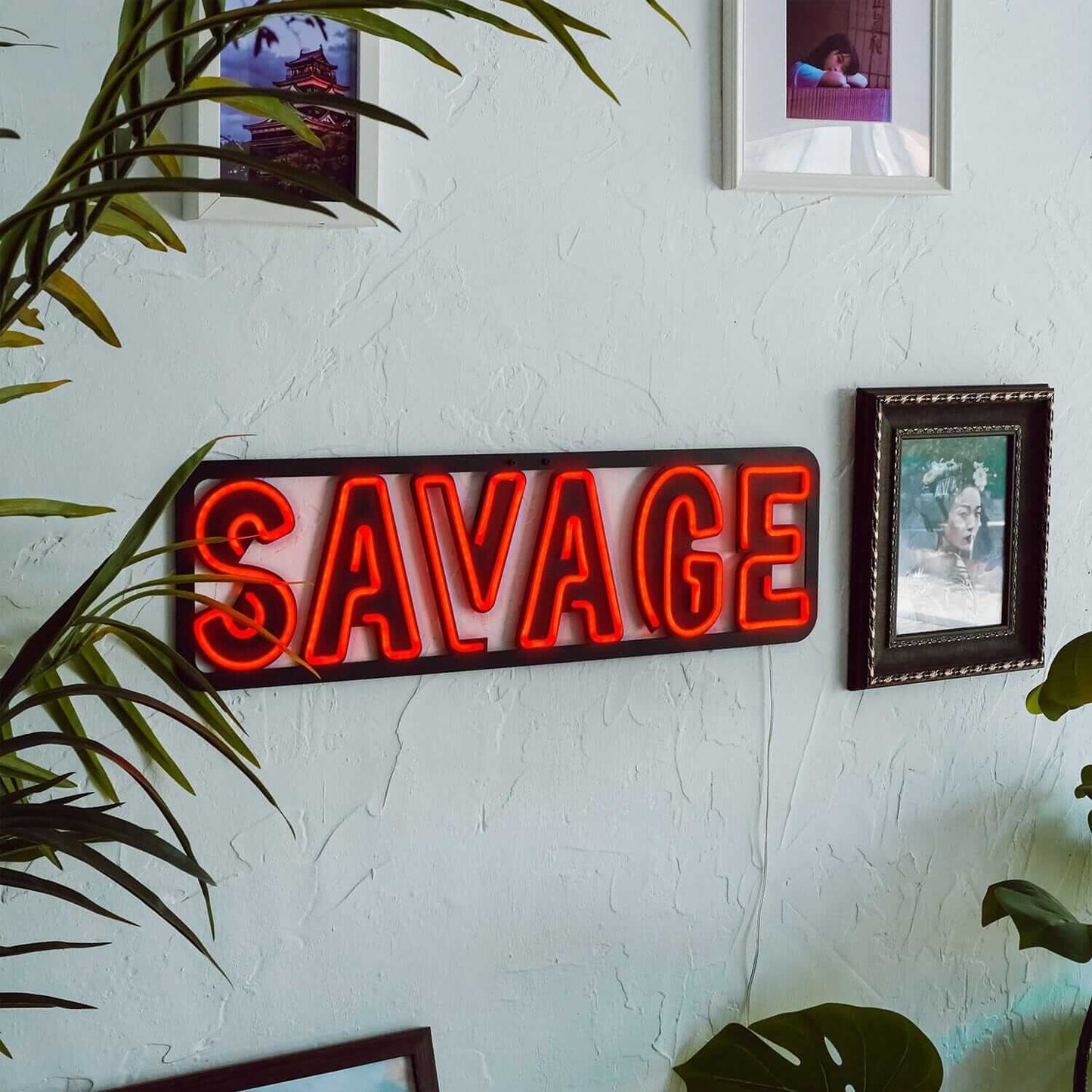 Savage - Neon Signs Neon Wall Art | SKU: NEO-040 | Available at Decojuana | Tags: Led decor,Led Wall Decor,Led Wall Letter Decor,Metal Artwork,Metal Decoration,Metal Letter,Metal Neon Wall Letter,Metal Wall Art,Metal Wall Art Decor,Metal Wall Decor,Metal