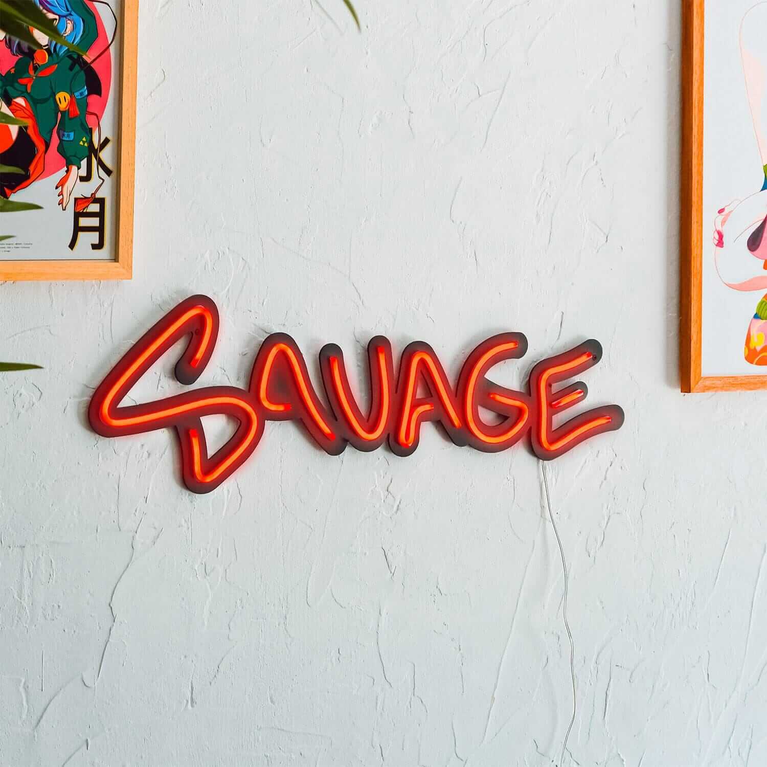 Savage M2 - Neon Signs Neon Wall Art | SKU: NEO-062 | Available at Decojuana | Tags: metal neon wall decor,Metal Neon Wall Letter,motivational neon quotes,Neon Artwork,Neon motivational quotes,neon party wall decor,Neon Signs,neon wall art,Neon Wall Decor