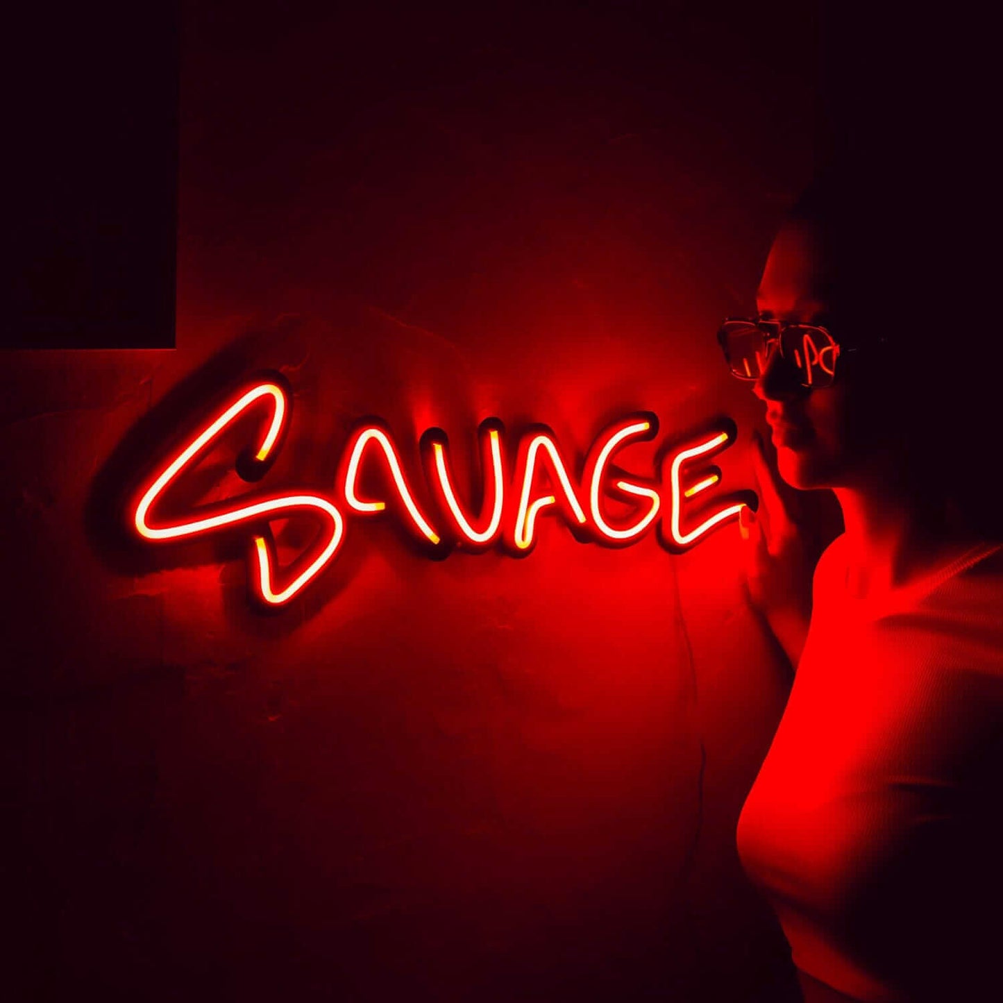 Savage M2 - Neon Signs Neon Wall Art | SKU: NEO-062 | Available at Decojuana | Tags: metal neon wall decor,Metal Neon Wall Letter,motivational neon quotes,Neon Artwork,Neon motivational quotes,neon party wall decor,Neon Signs,neon wall art,Neon Wall Decor