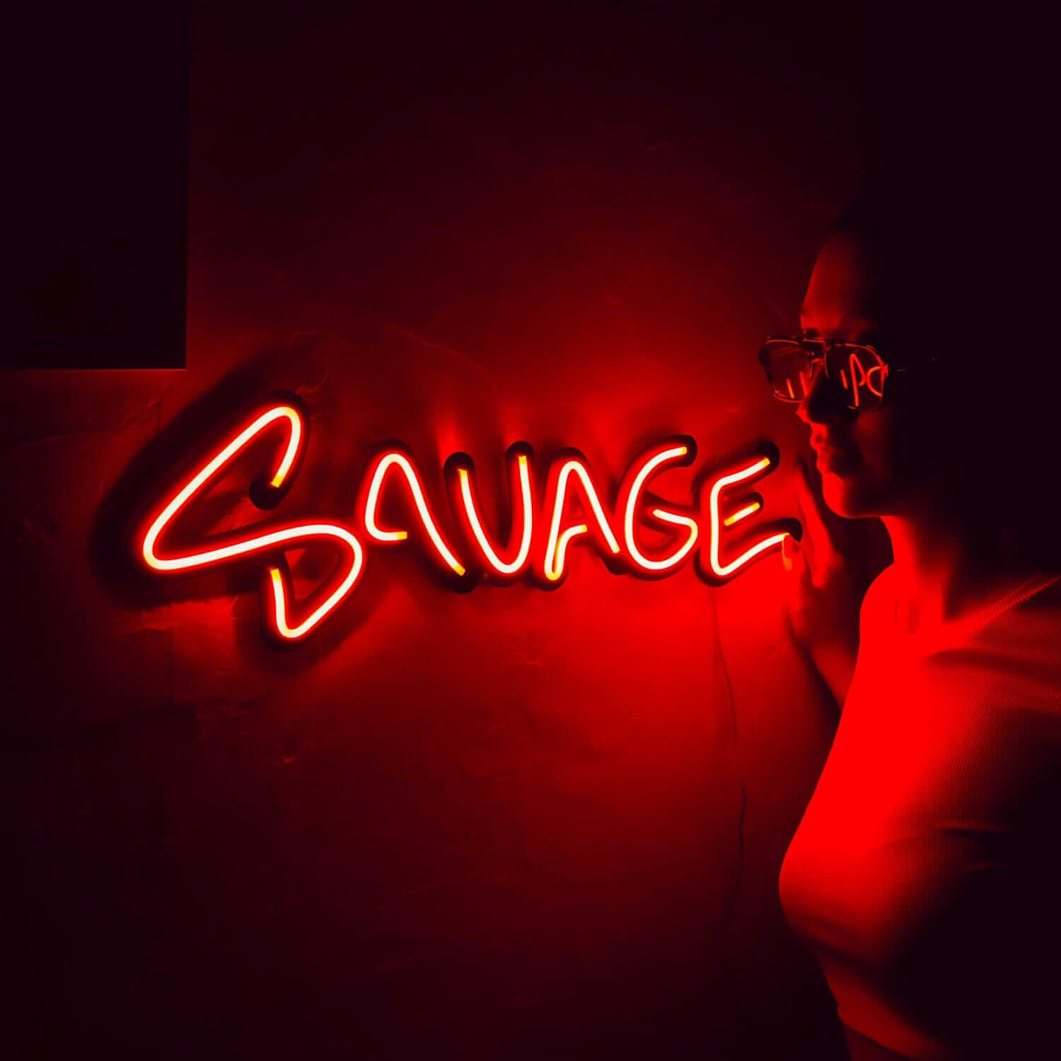 Savage M2 - Neon Signs Neon Wall Art | SKU: NEO-062 | Available at Decojuana | Tags: metal neon wall decor,Metal Neon Wall Letter,motivational neon quotes,Neon Artwork,Neon motivational quotes,neon party wall decor,Neon Signs,neon wall art,Neon Wall Decor