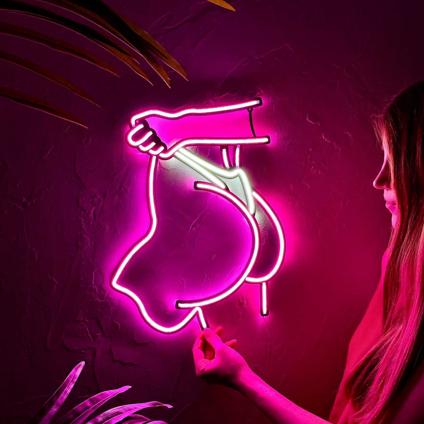 Peachy - Neon Signs Neon Wall Art | SKU: NEO-113 | Available at Decojuana | Tags: metal neon wall decor,Neon Artwork,neon party wall decor,Neon Signs,neon wall art,Neon Wall Decor