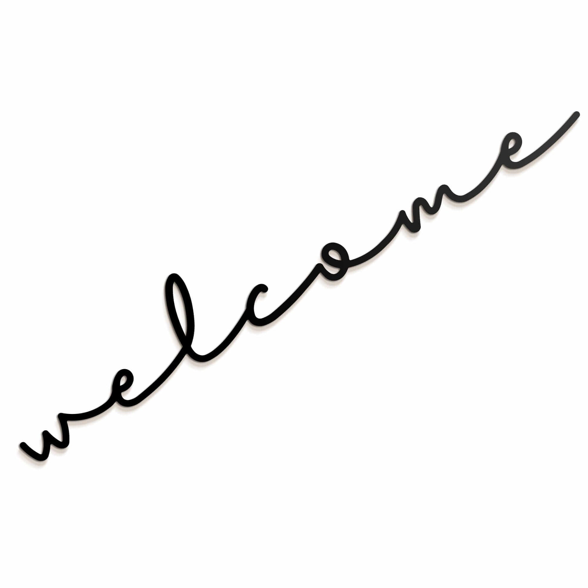 Welcome Wall Hanger - Home Decor Decals Metal Wall Art | SKU: CMR-WM | Available at Decojuana | Tags: Metal Decoration,Metal Letter,Metal Rack,Metal Wall Art,Metal Wall Art Decor,Metal Wall Decor,Metal Wall Letter