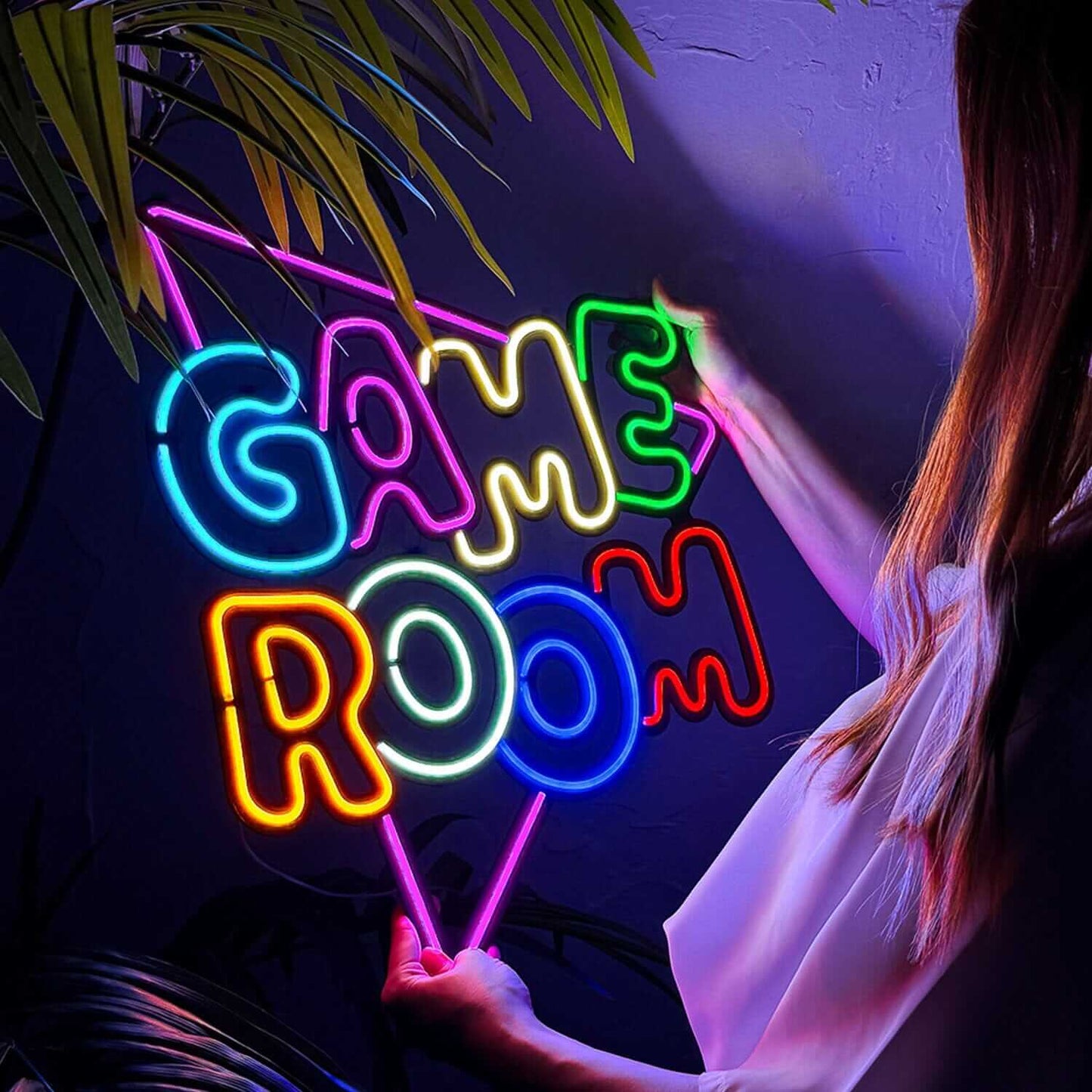 Game Room - Neon Signs Neon Wall Art | SKU: NEO-086 | Available at Decojuana | Tags: neon abstract,Neon Artwork,neon party wall decor,Neon Signs,neon wall art,Neon Wall Decor,Neon Wall Letter