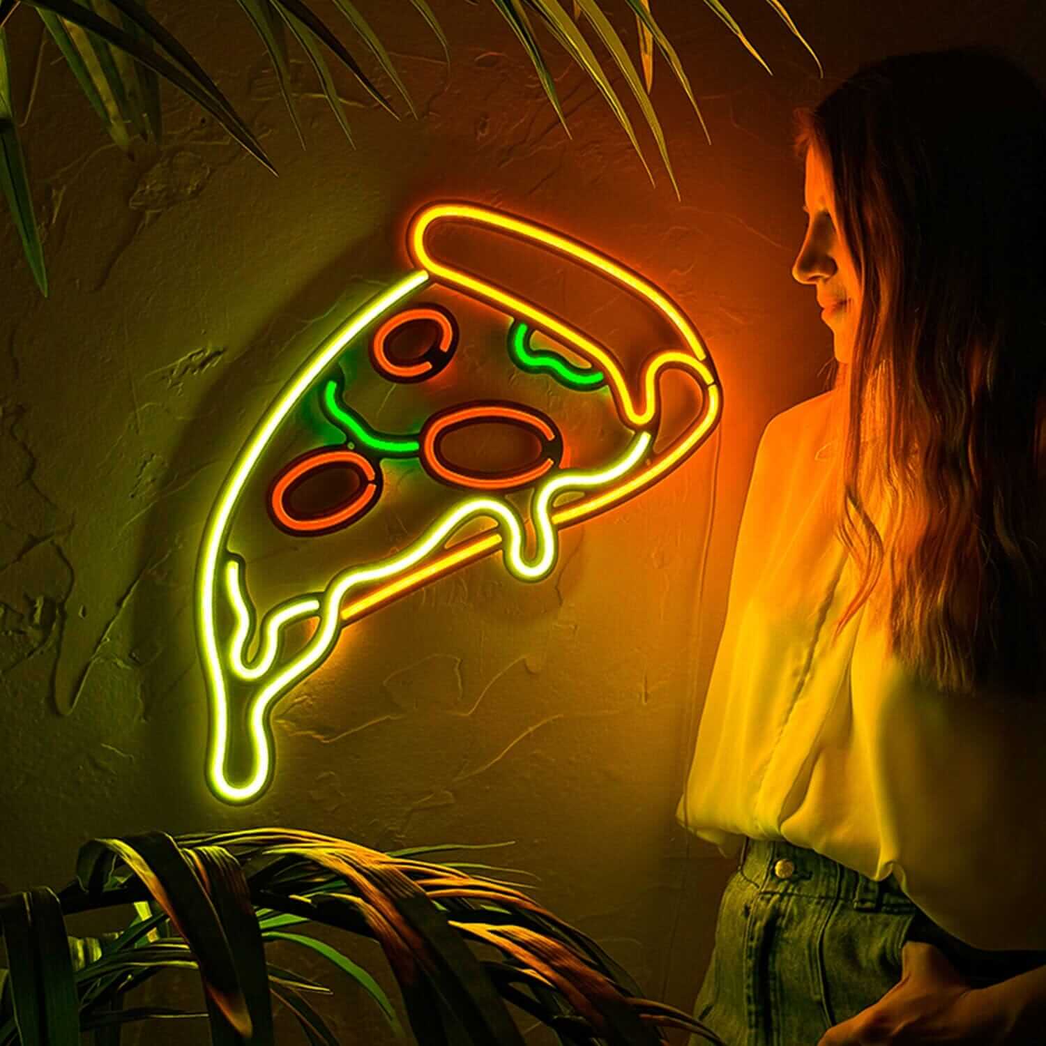 Pizza - Neon Signs Neon Wall Art | SKU: NEO-082 | Available at Decojuana | Tags: metal neon wall decor,Neon Artwork,neon party wall decor,Neon Signs,neon wall art,Neon Wall Decor