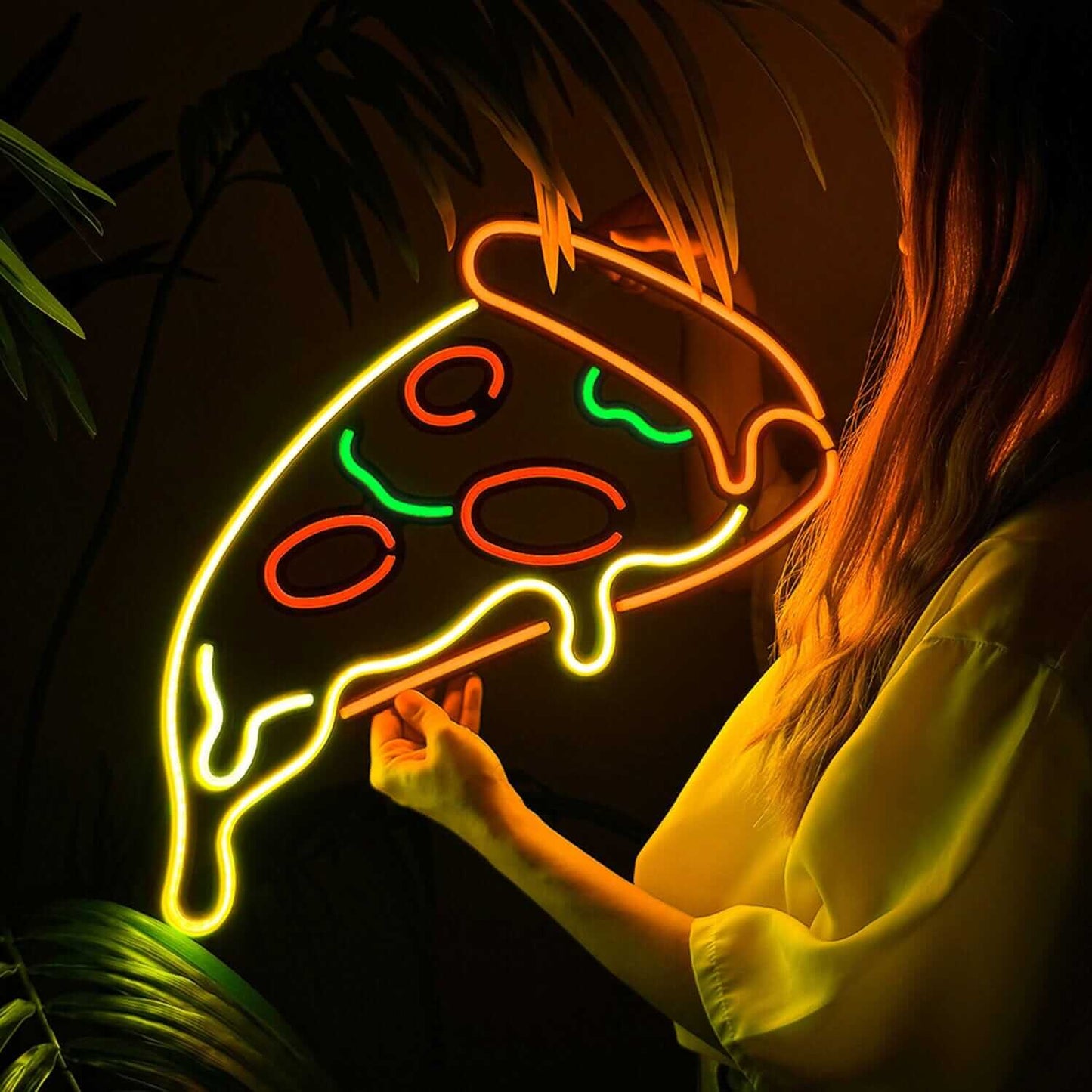 Pizza - Neon Signs Neon Wall Art | SKU: NEO-082 | Available at Decojuana | Tags: metal neon wall decor,Neon Artwork,neon party wall decor,Neon Signs,neon wall art,Neon Wall Decor