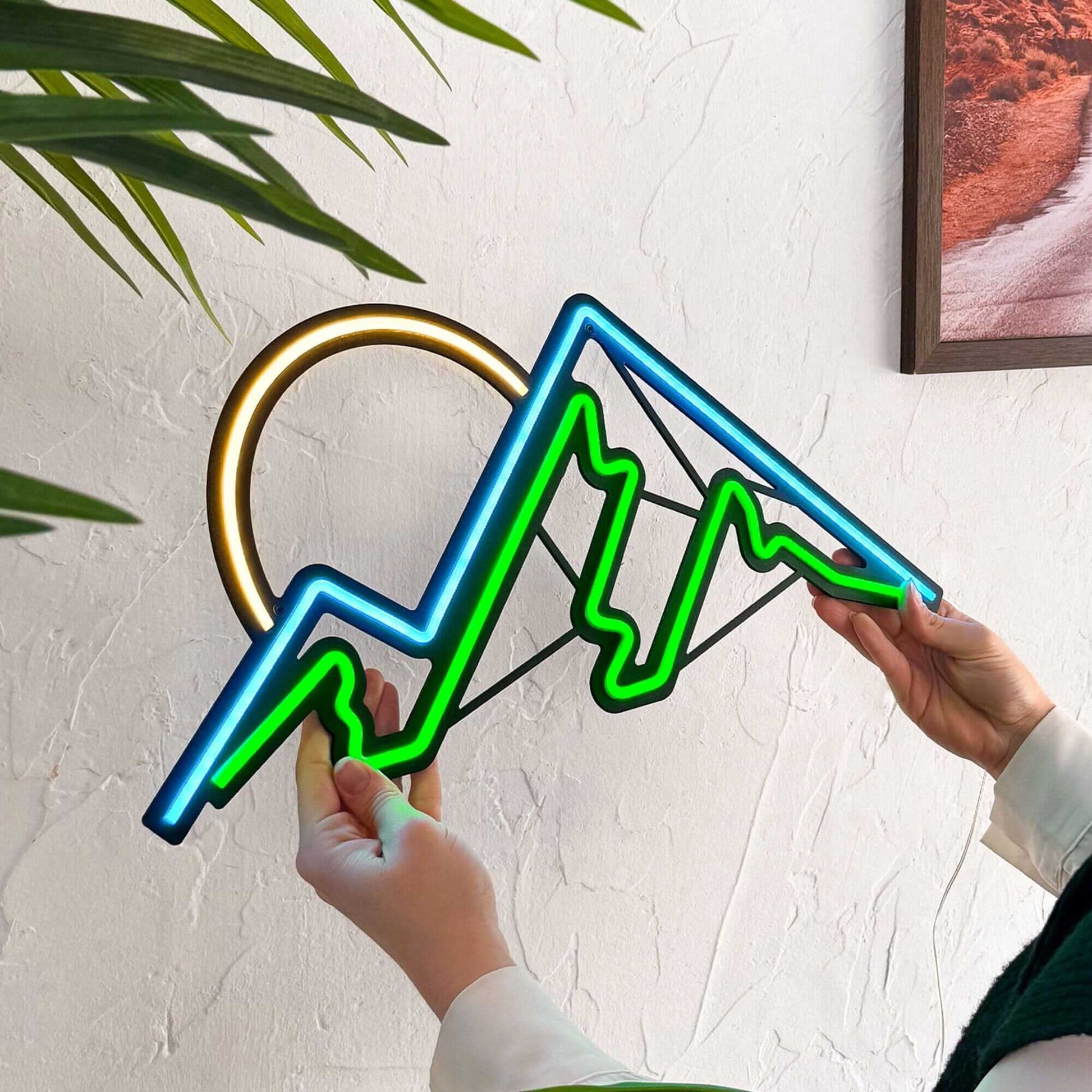 Mountain - Neon Signs Neon Wall Art | SKU: NEO-073 | Available at Decojuana | Tags: Neon Artwork,neon wall art,Neon Wall Decor