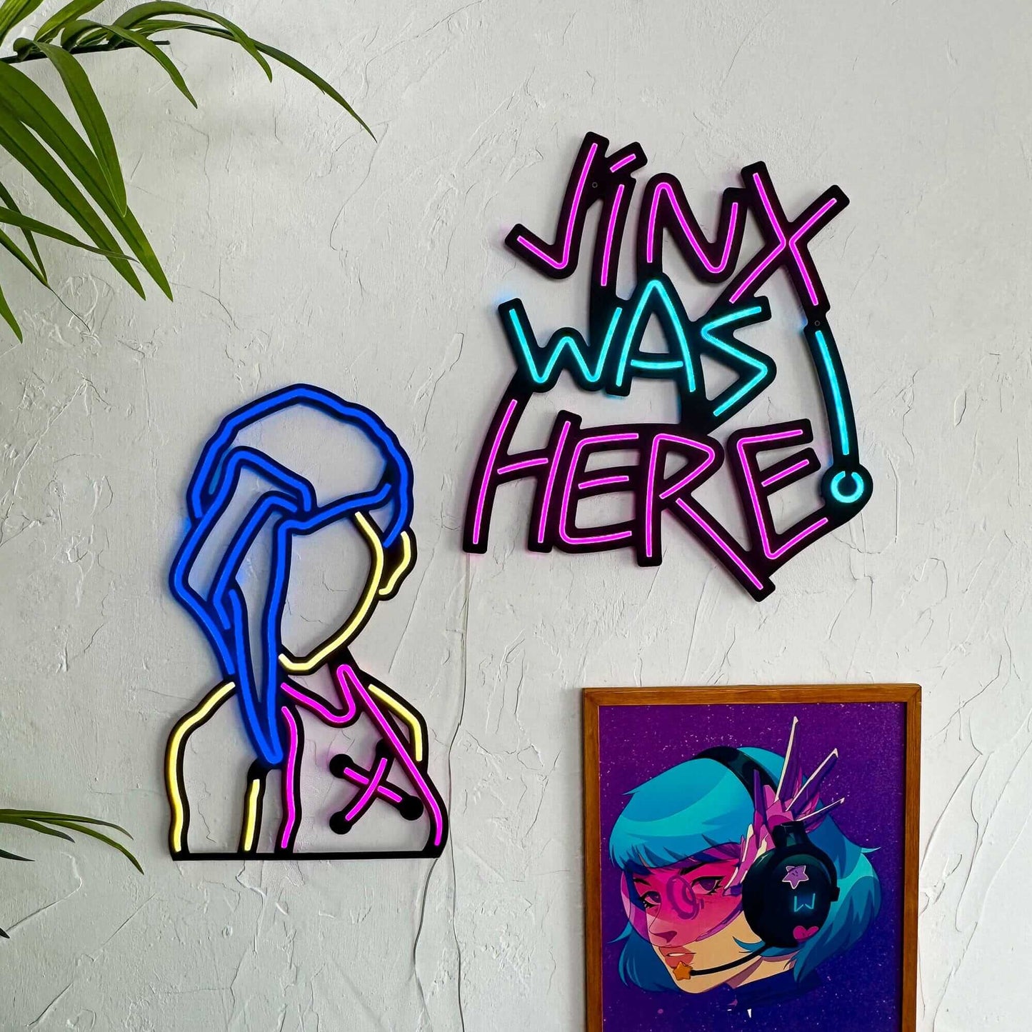 Jinx Was Here - Neon Signs Neon Wall Art | SKU: NEO-077 | Available at Decojuana | Tags: neon quotes,neon wall art,Neon Wall Decor